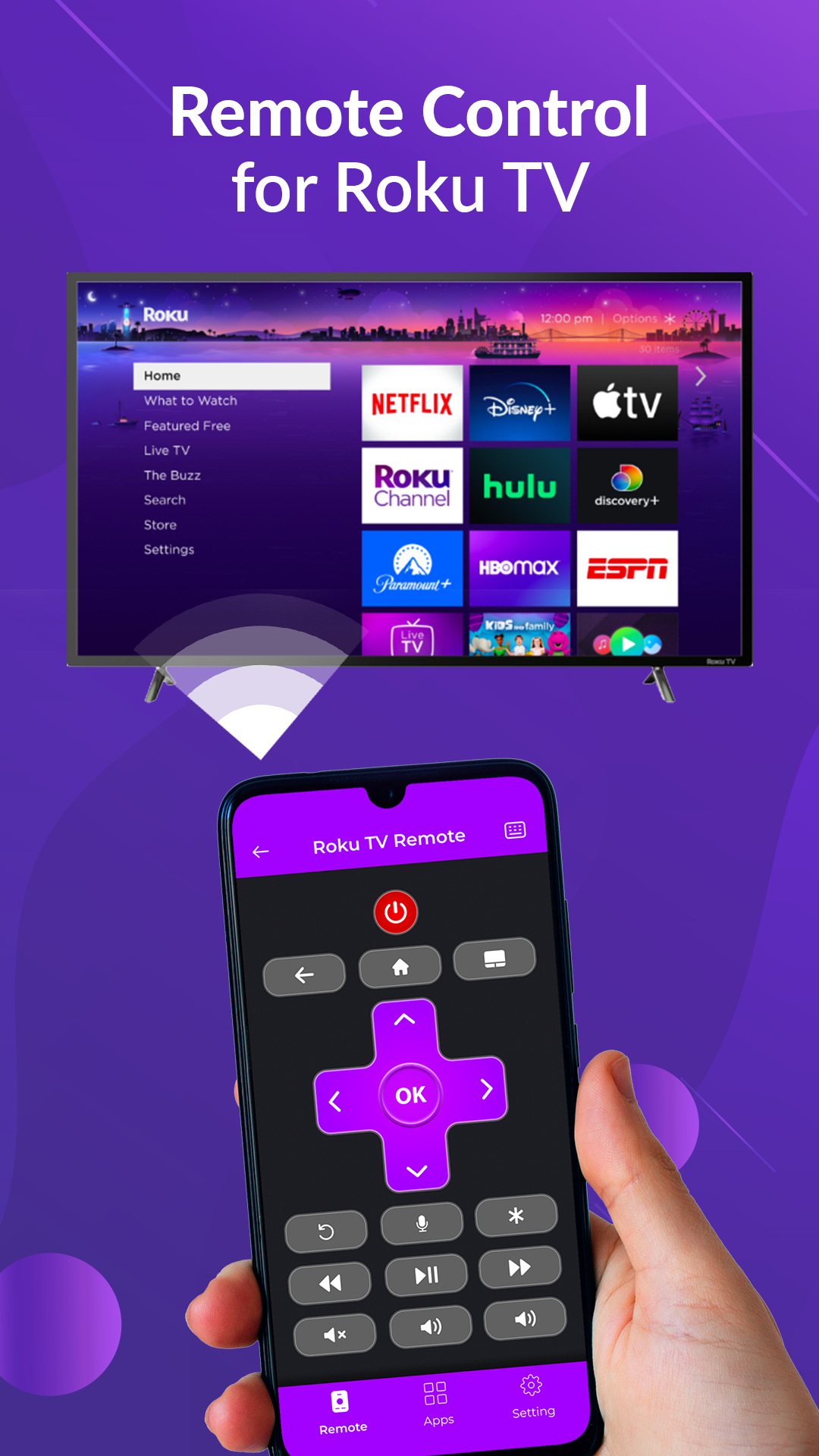 اسکرین شات 2 برنامه Remote Control For Roku TV