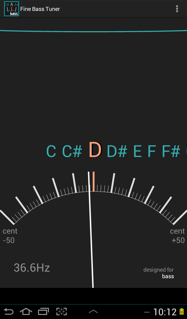 اسکرین شات 1 برنامه Fine Bass Tuner - Chromatic