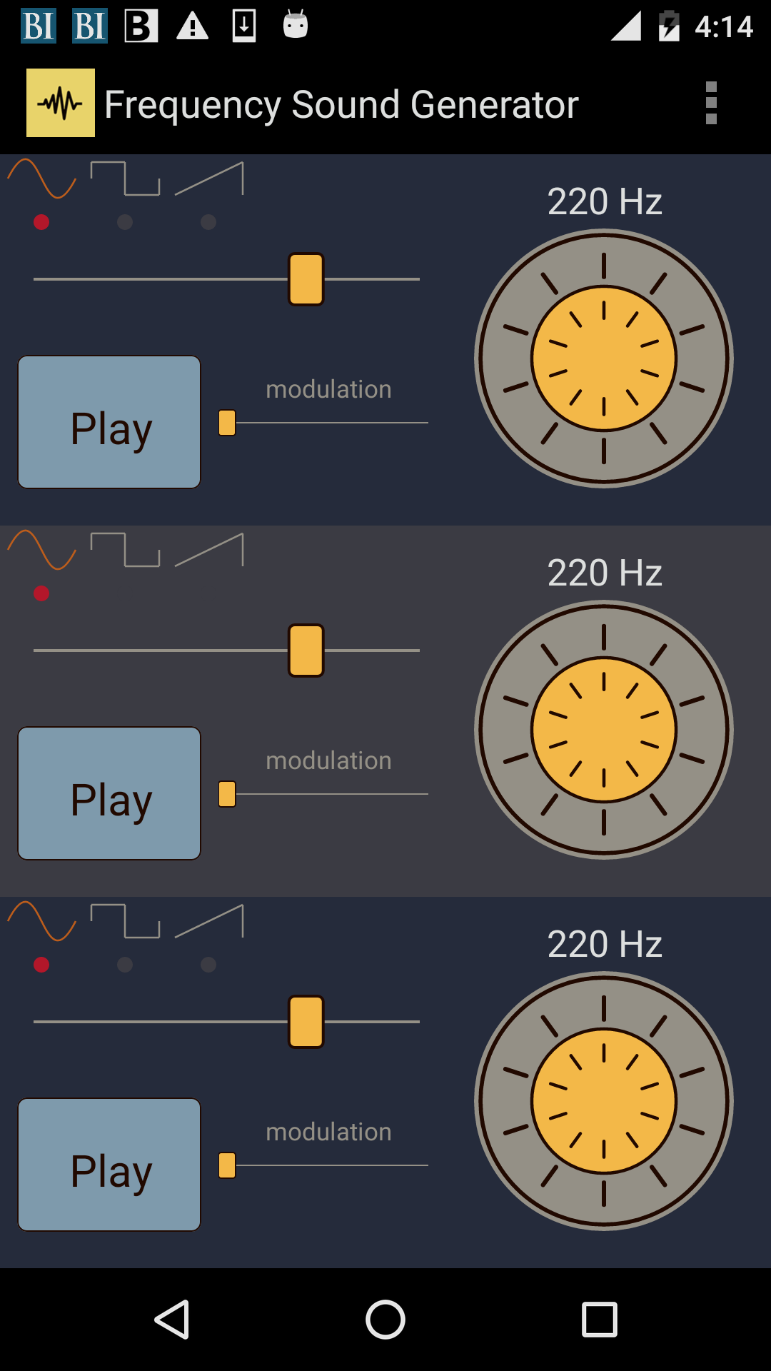 اسکرین شات برنامه Frequency Sound Generator 5