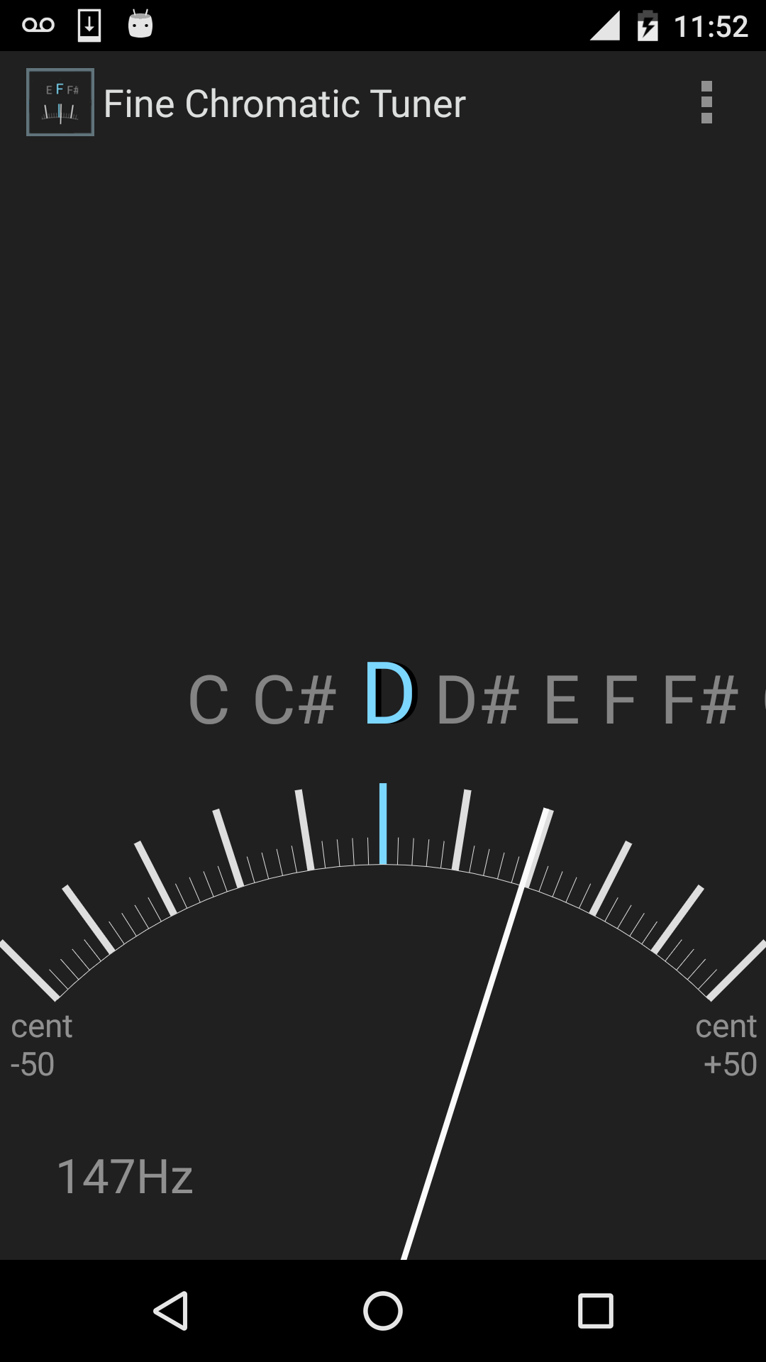 اسکرین شات 3 برنامه Fine Chromatic Tuner