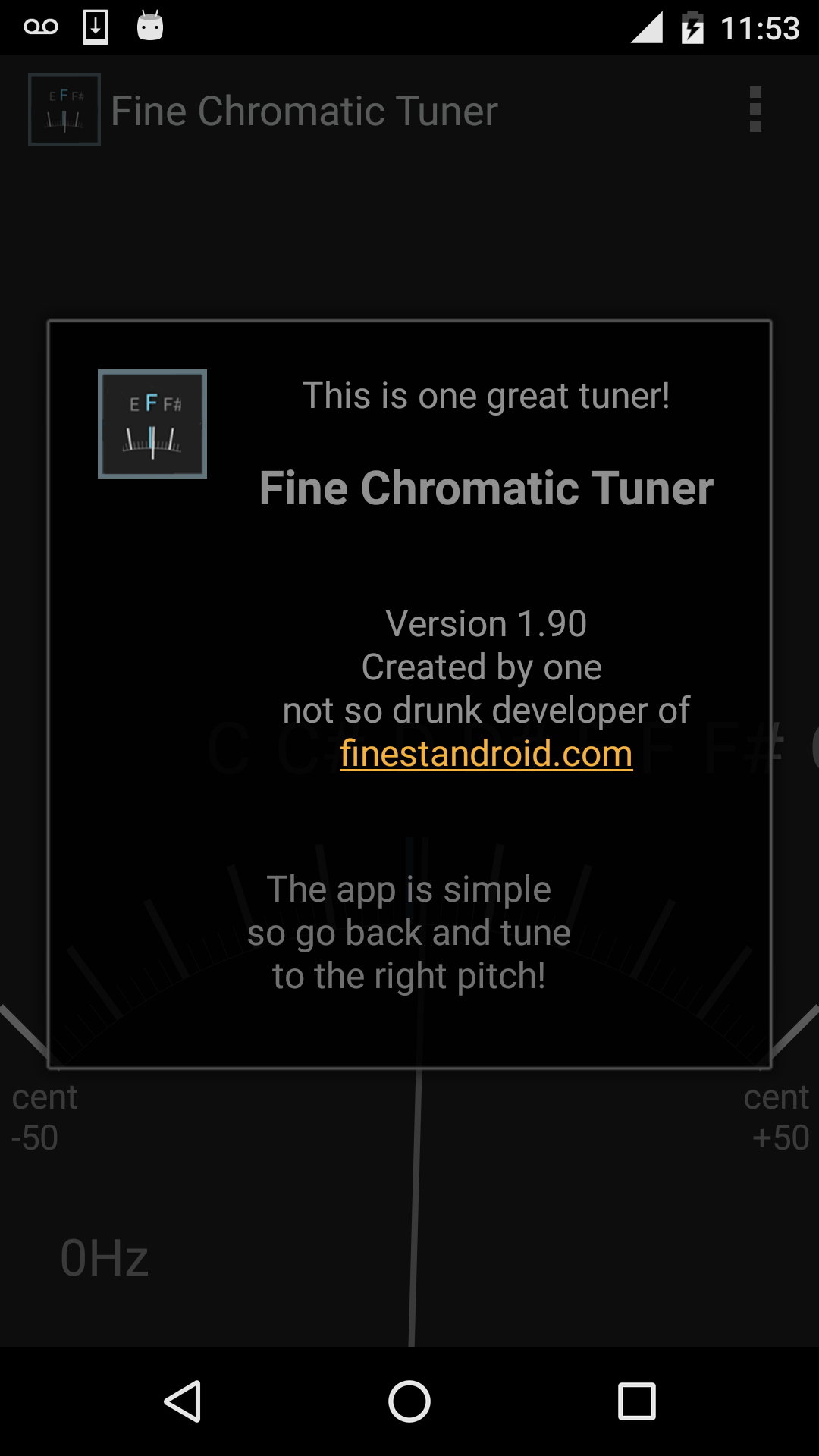 اسکرین شات 6 برنامه Fine Chromatic Tuner