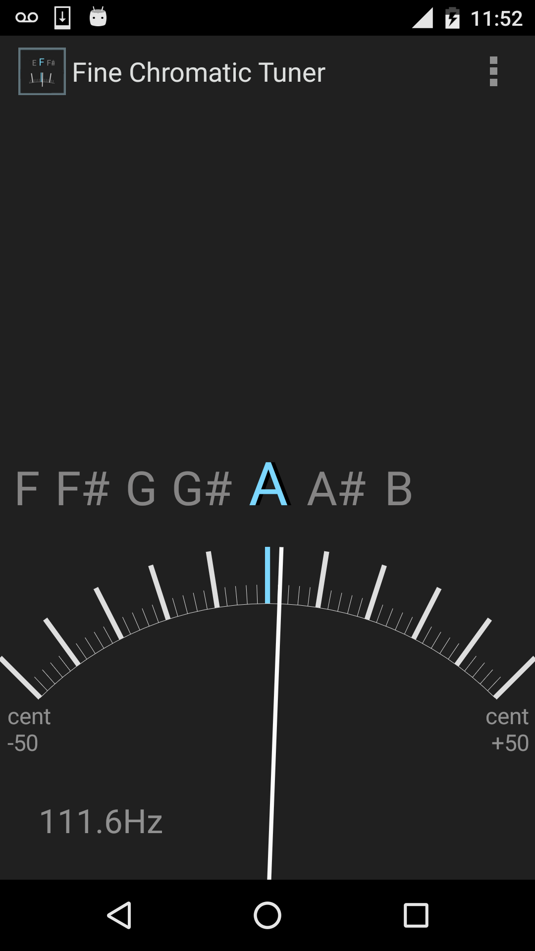 اسکرین شات 2 برنامه Fine Chromatic Tuner