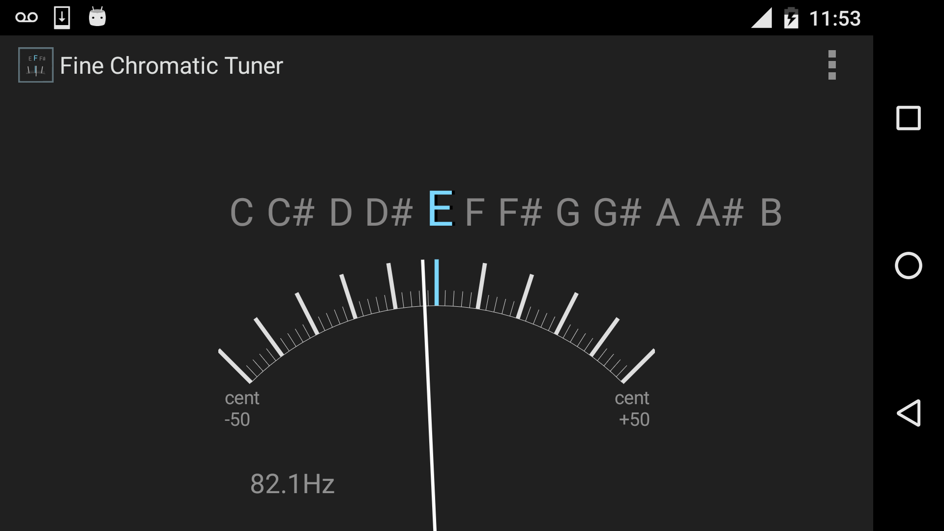 اسکرین شات 4 برنامه Fine Chromatic Tuner