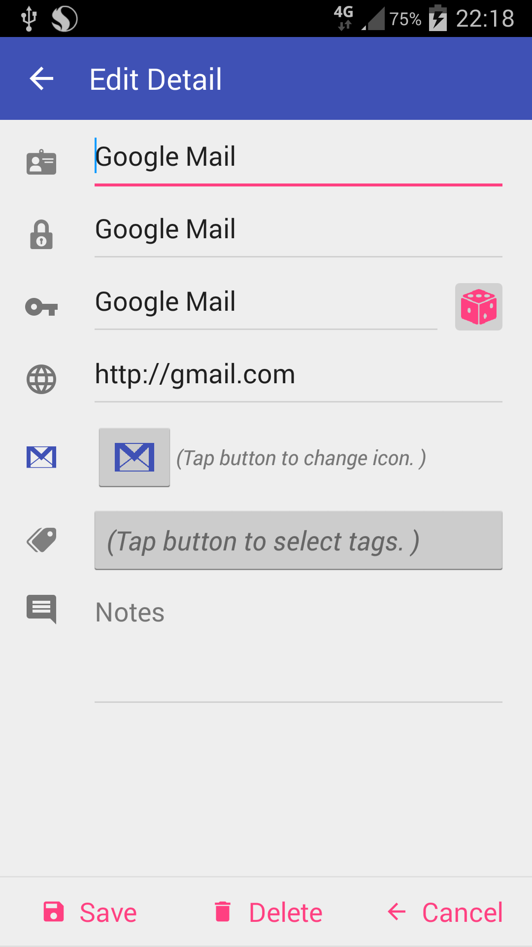 اسکرین شات 4 برنامه Password Book