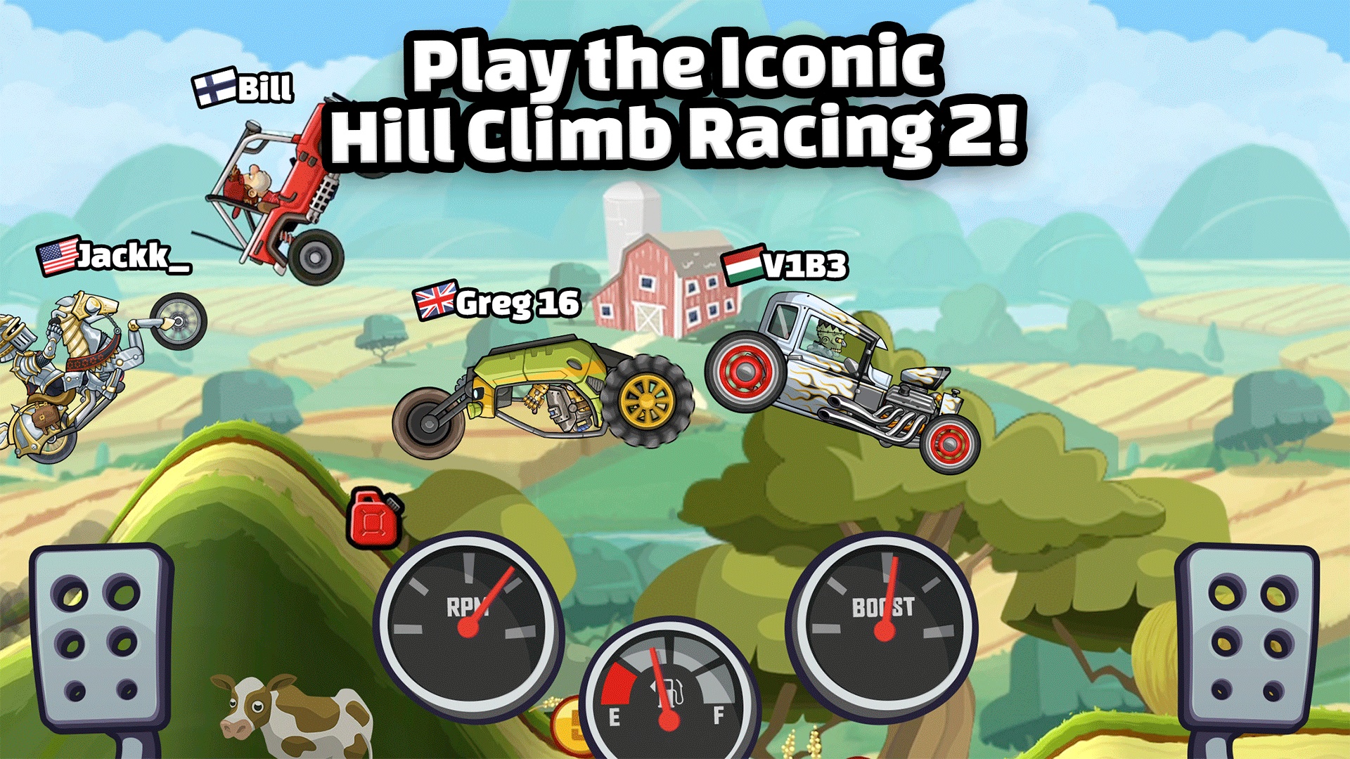 اسکرین شات بازی Hill Climb Racing 2 1