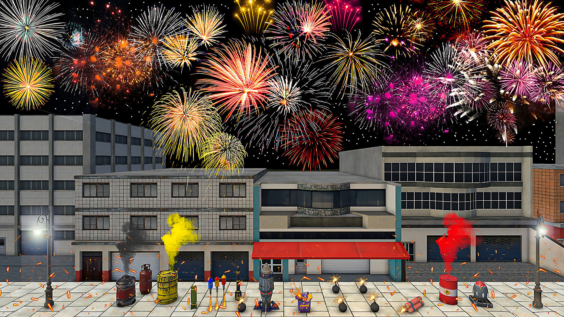 اسکرین شات 3 بازی Fireworks Play: DIY Simulator