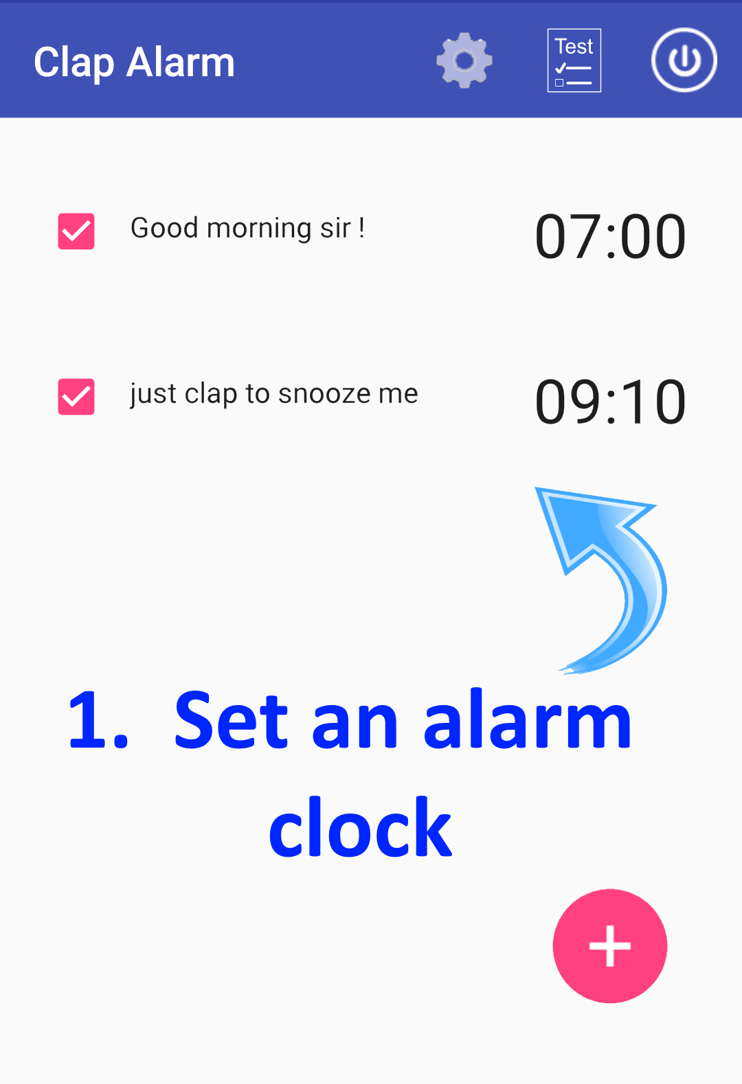 اسکرین شات 1 برنامه Alarm Clock: Clap to Snooze