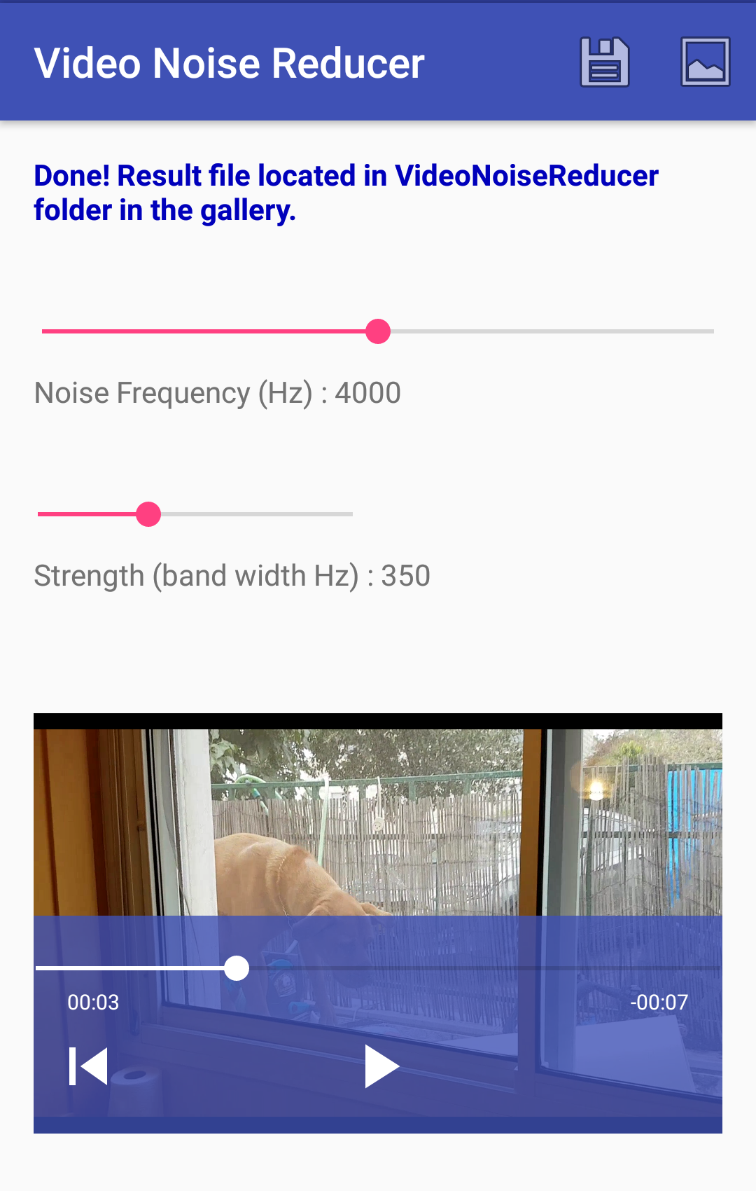 اسکرین شات 4 برنامه Video Noise Reducer