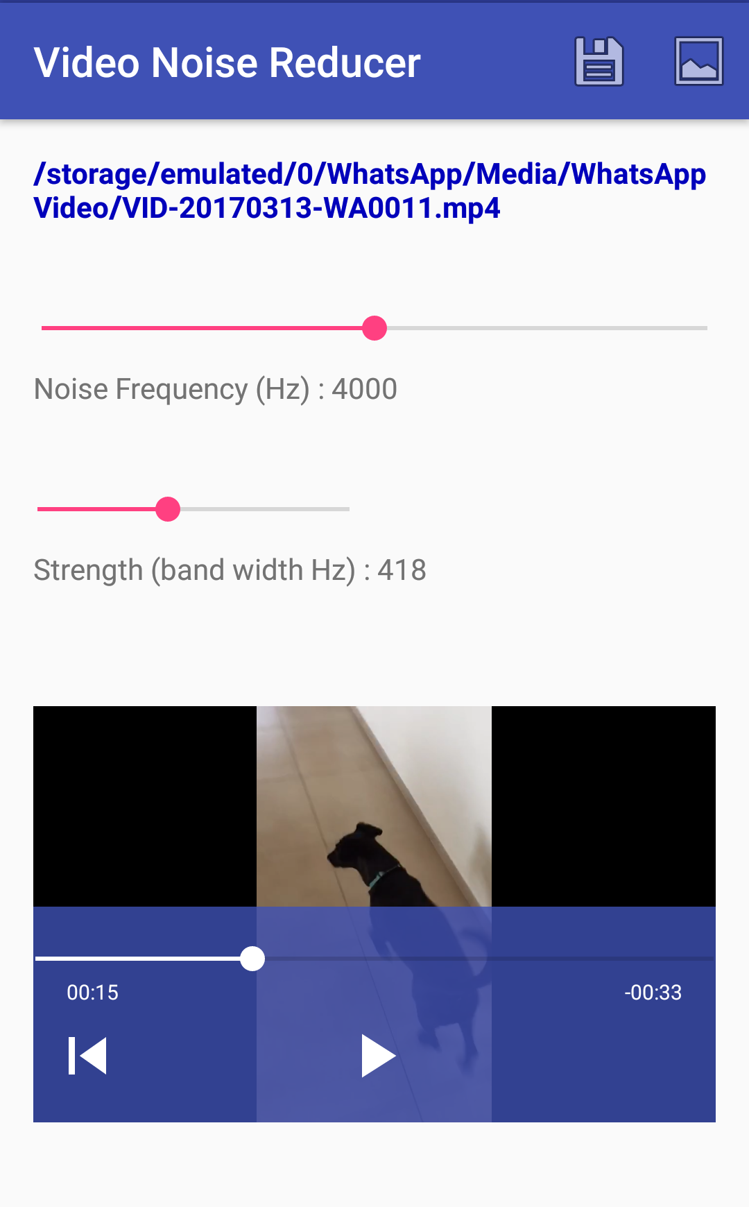 اسکرین شات 7 برنامه Video Noise Reducer