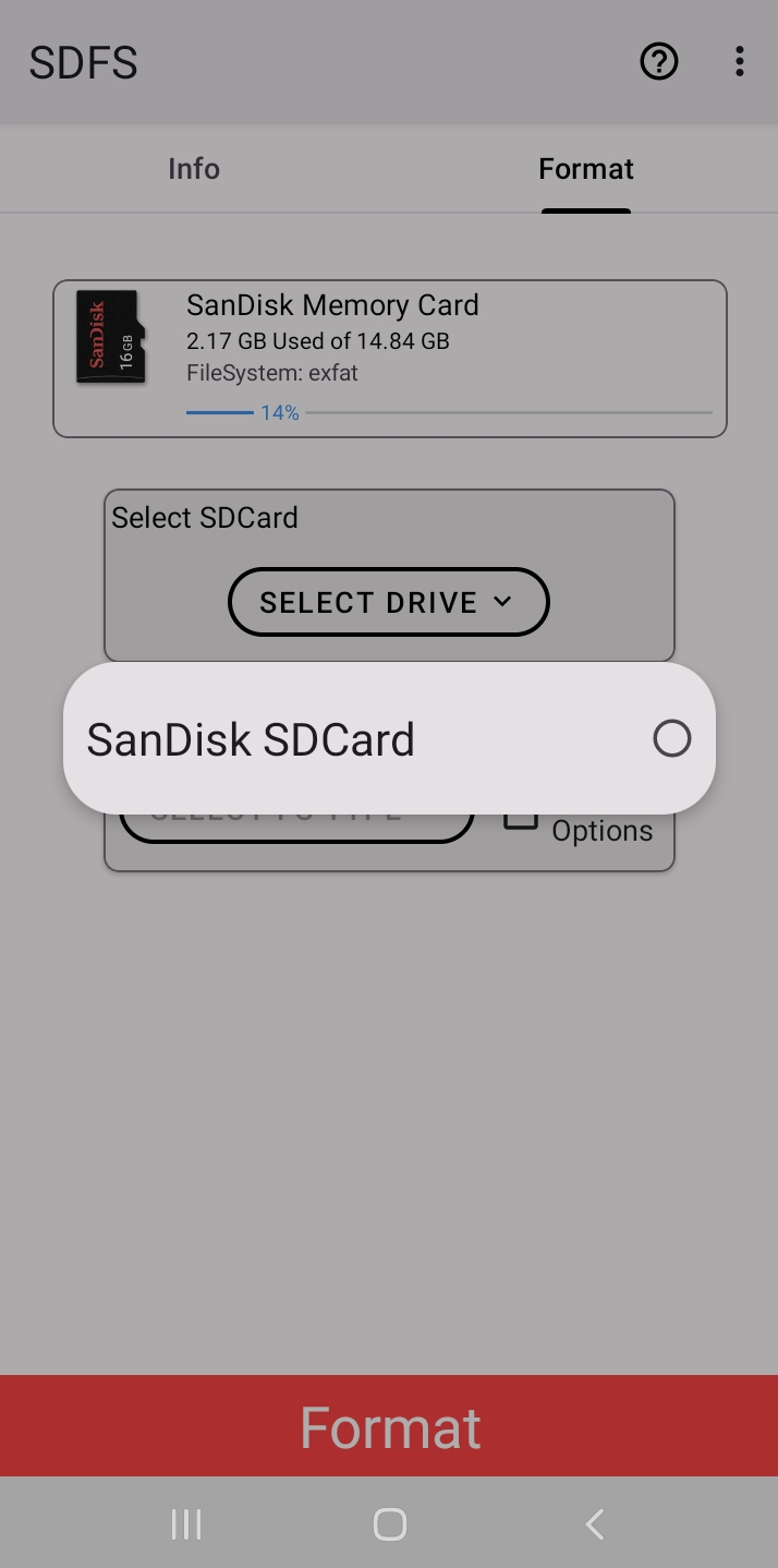 اسکرین شات 3 برنامه [root] SDFS - Format SDCard