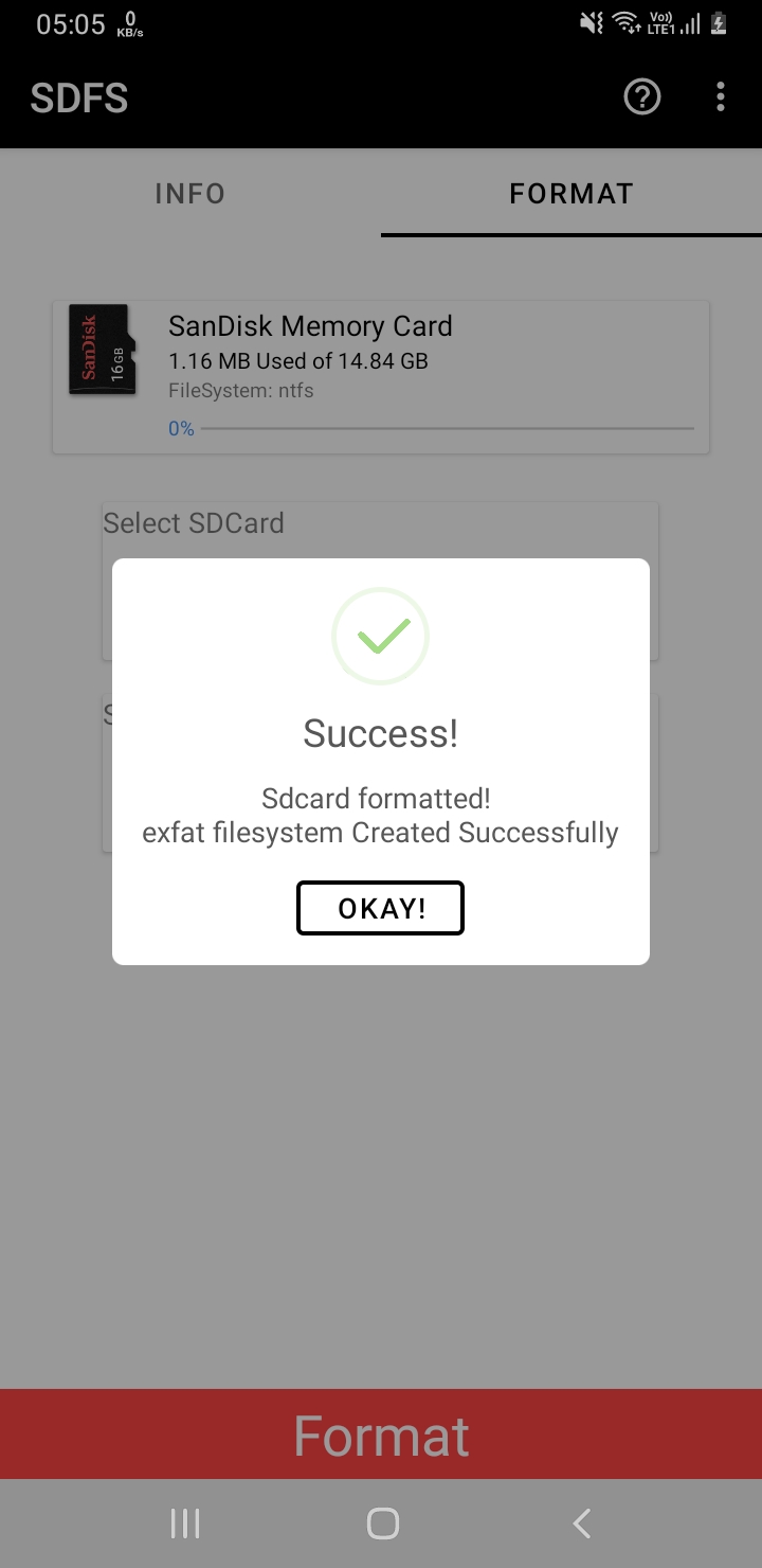 اسکرین شات 8 برنامه [root] SDFS - Format SDCard