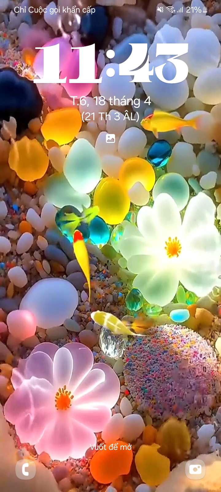 اسکرین شات 1 برنامه Fish Live Wallpaper 4K