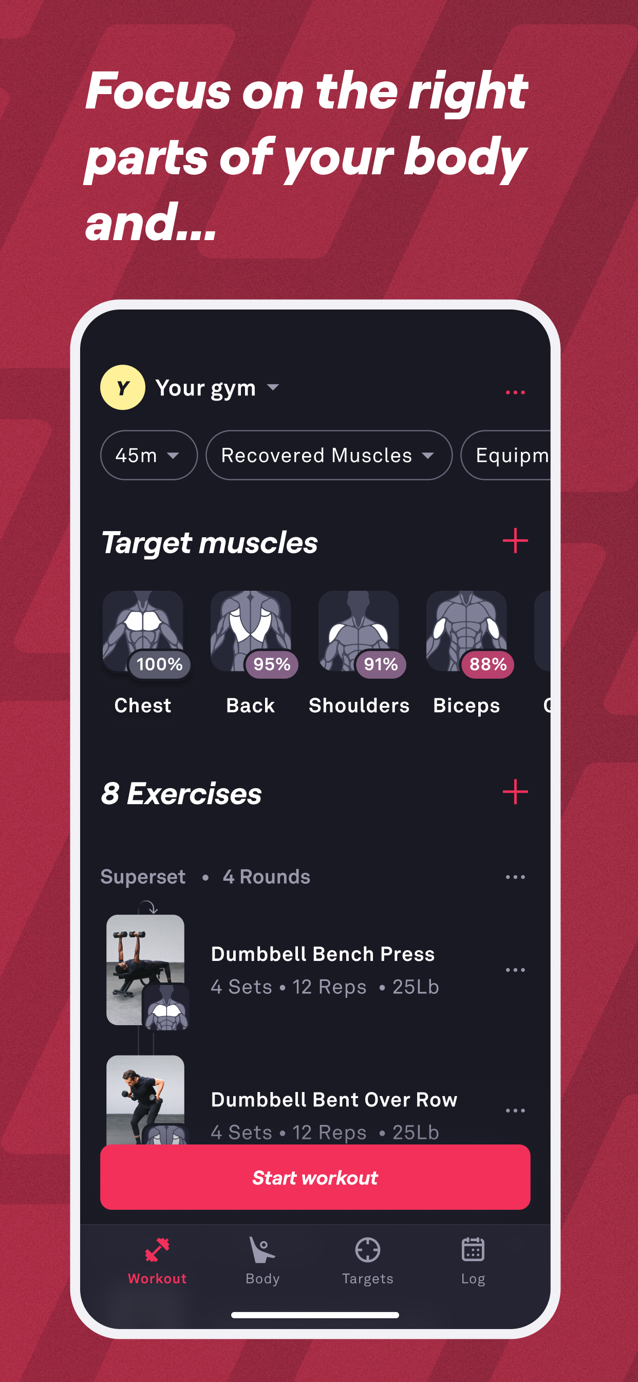 اسکرین شات 4 برنامه Fitbod: Workout & Gym Planner