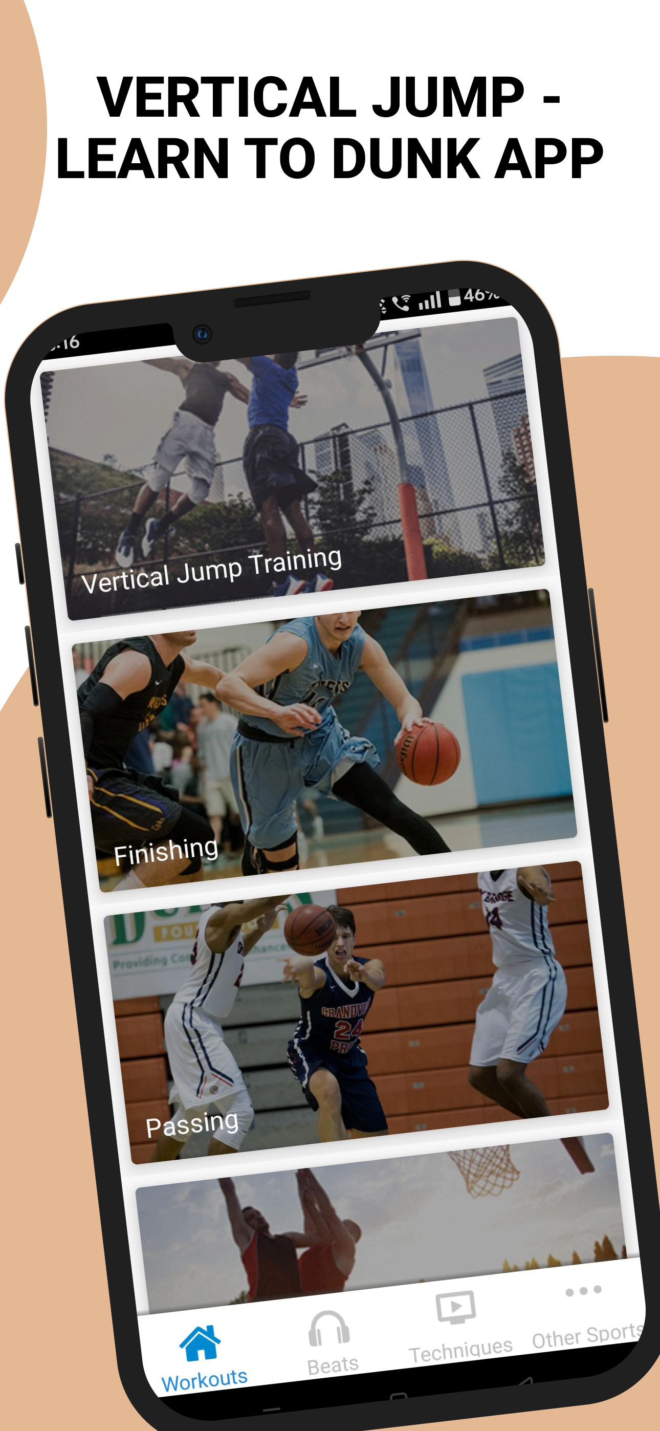 اسکرین شات 1 برنامه Vertical Jump - Learn to Dunk