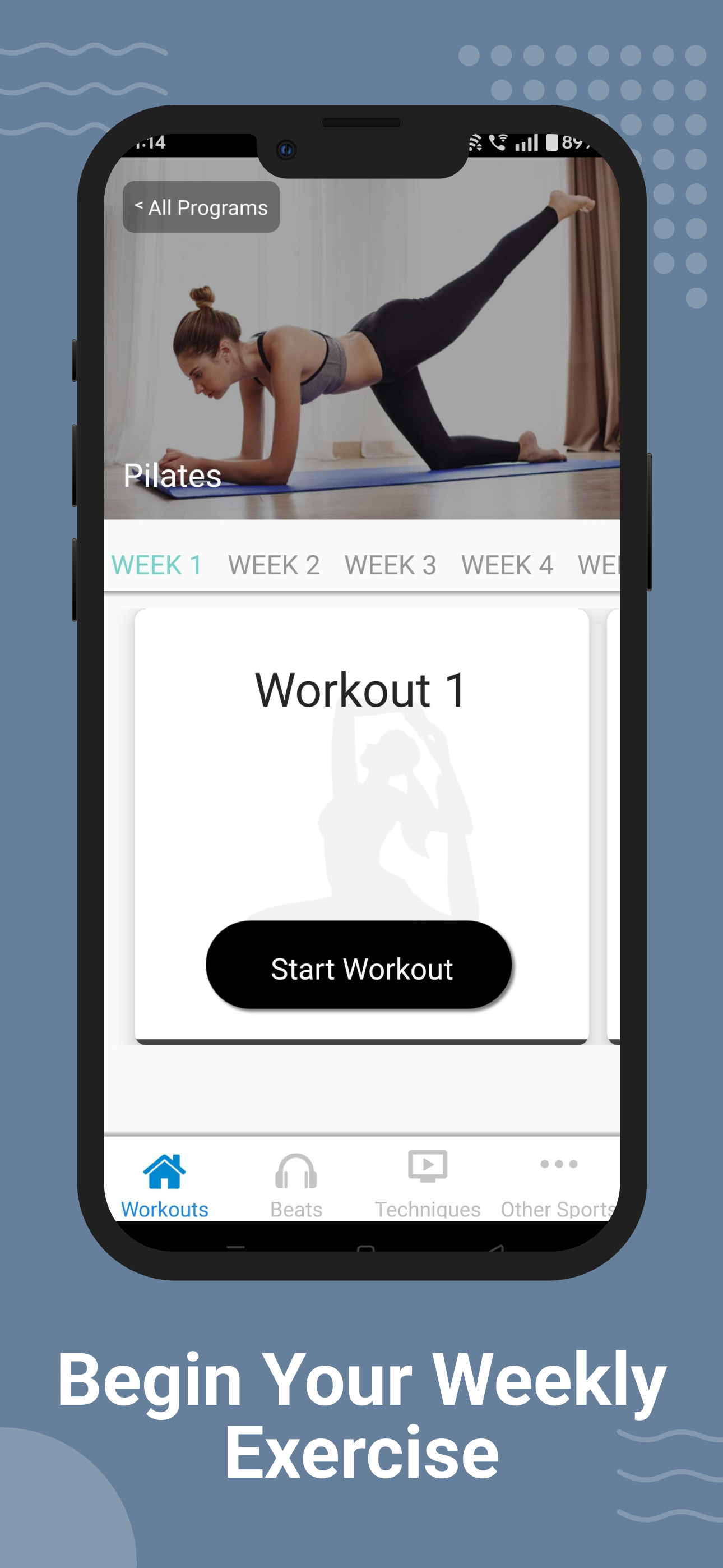 اسکرین شات 2 برنامه Pilates Training