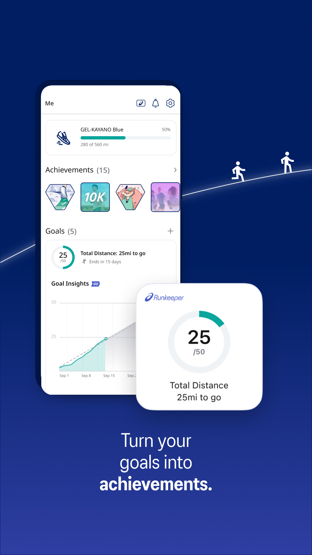 اسکرین شات 2 برنامه ASICS Runkeeper - Run Tracker