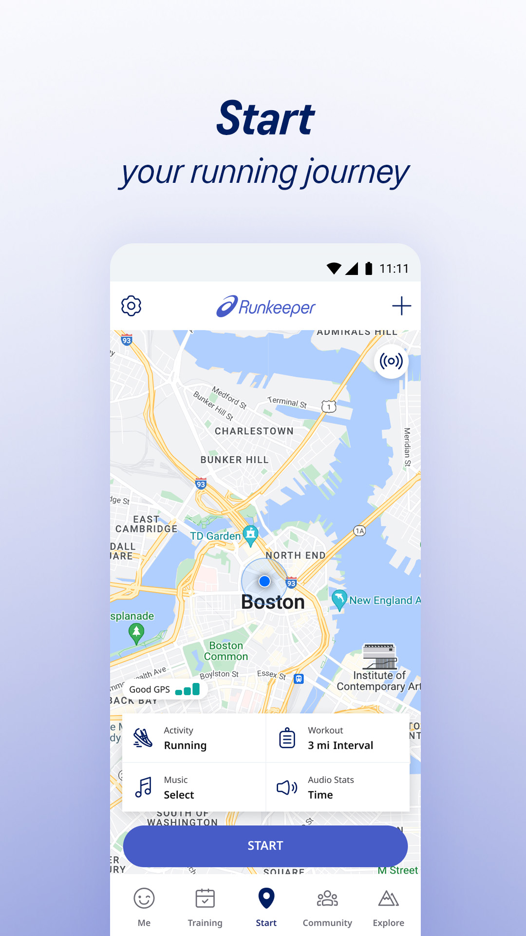 اسکرین شات 1 برنامه ASICS Runkeeper - Run Tracker