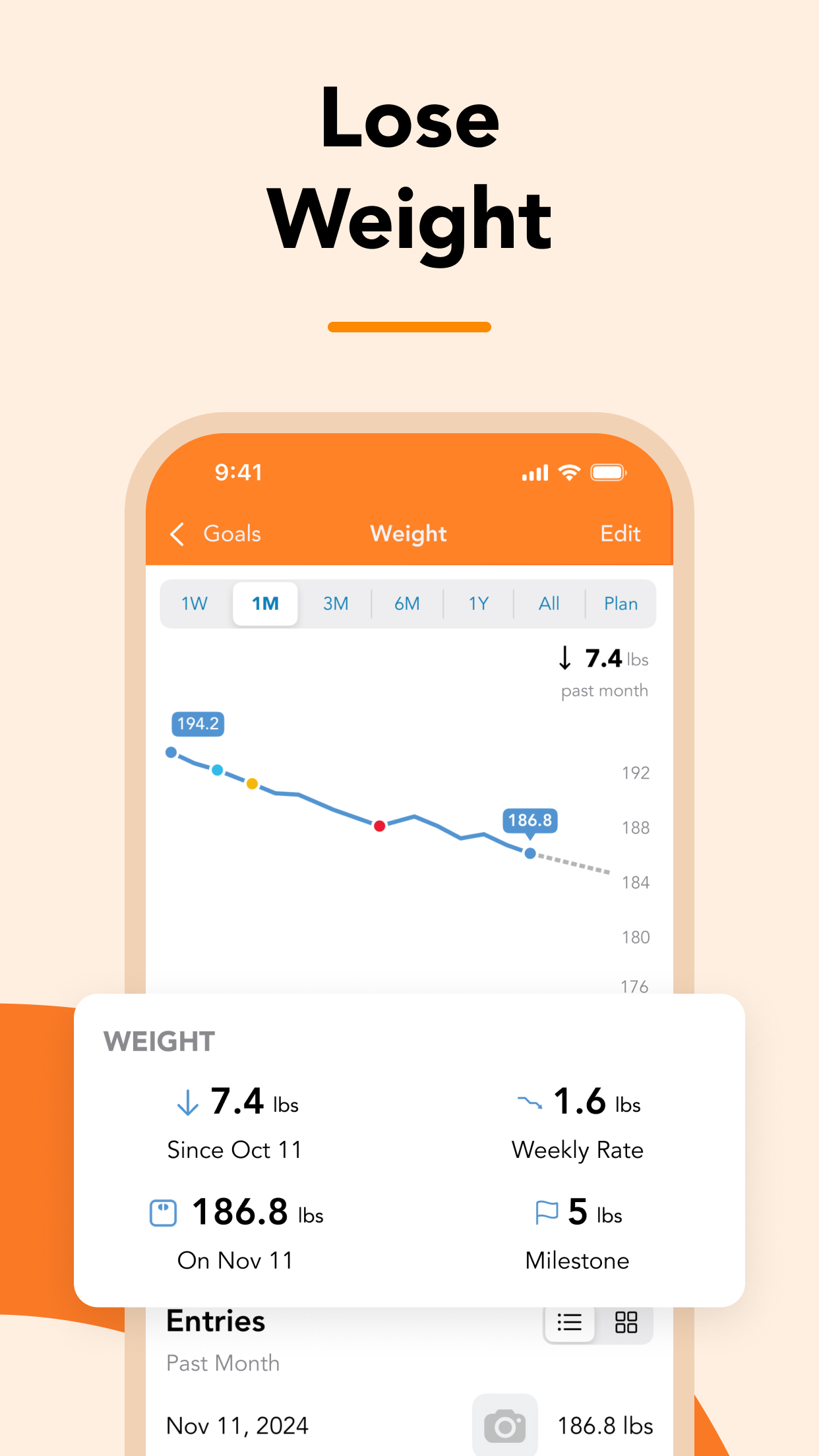 اسکرین شات 6 برنامه Calorie Counter by Lose It!