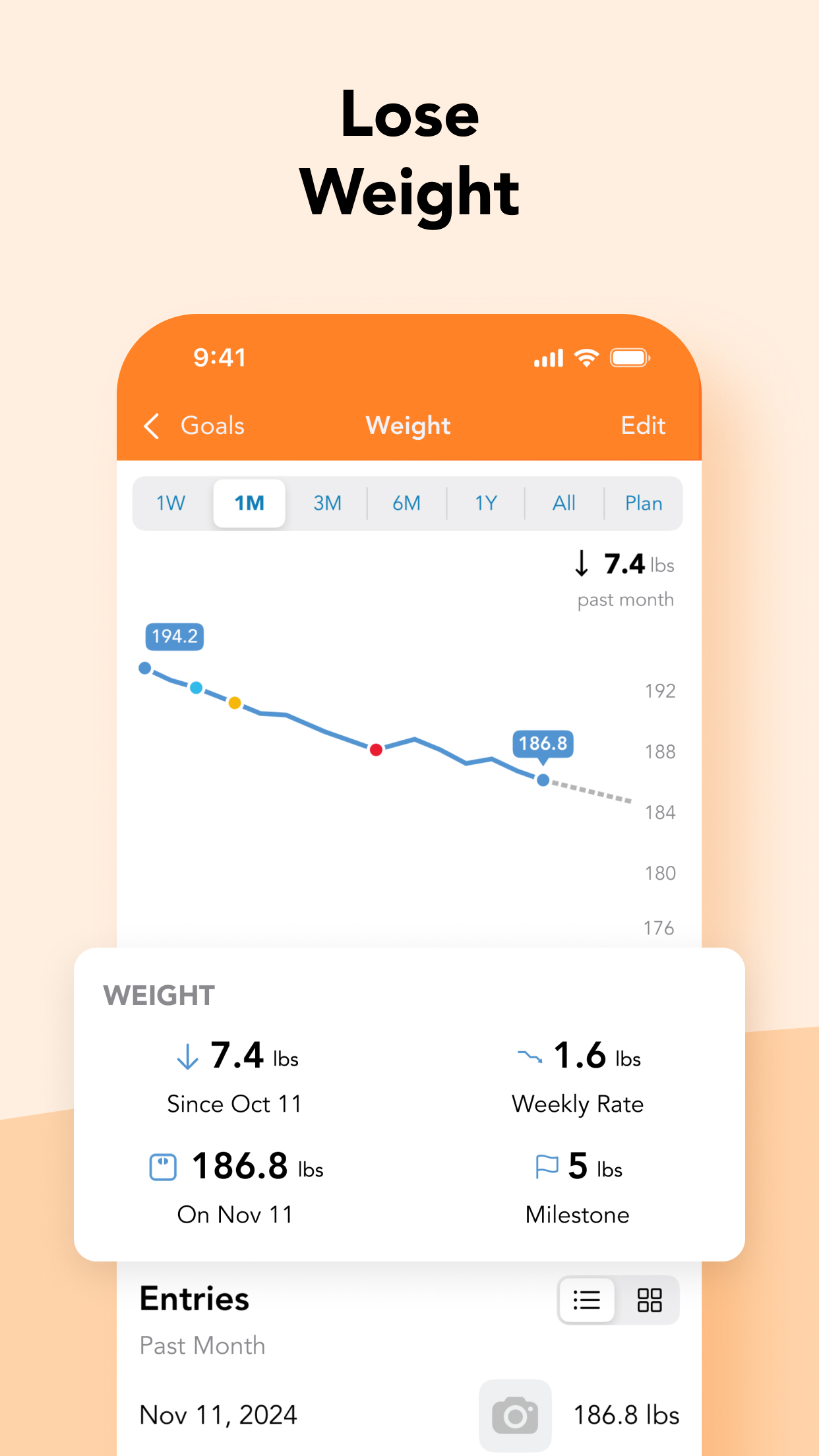 اسکرین شات 6 برنامه Calorie Counter by Lose It!