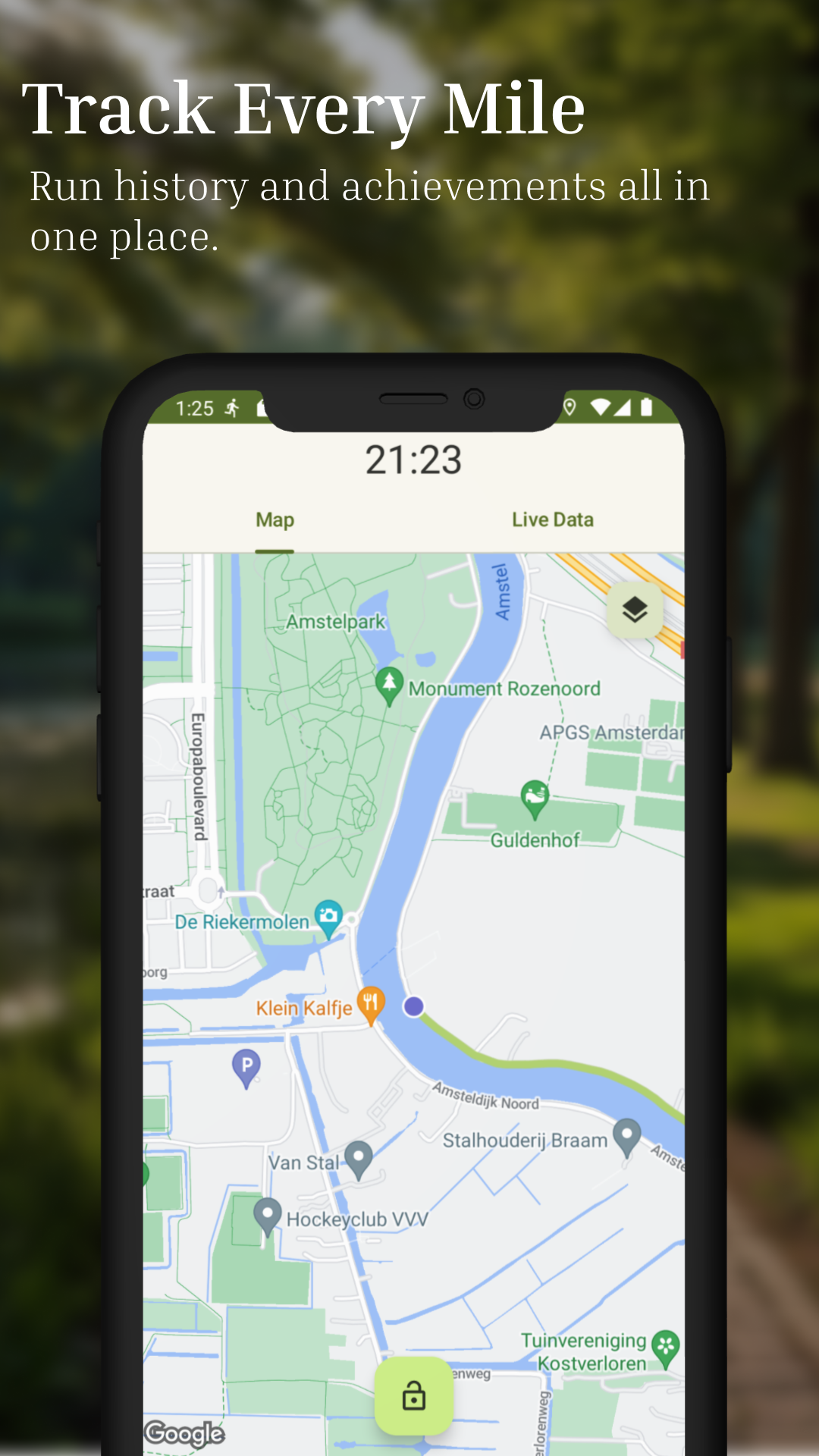 اسکرین شات 3 برنامه Running Fitness & Map Tracker