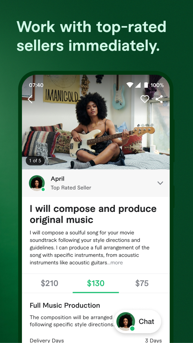 اسکرین شات 2 برنامه Fiverr - Freelance Service