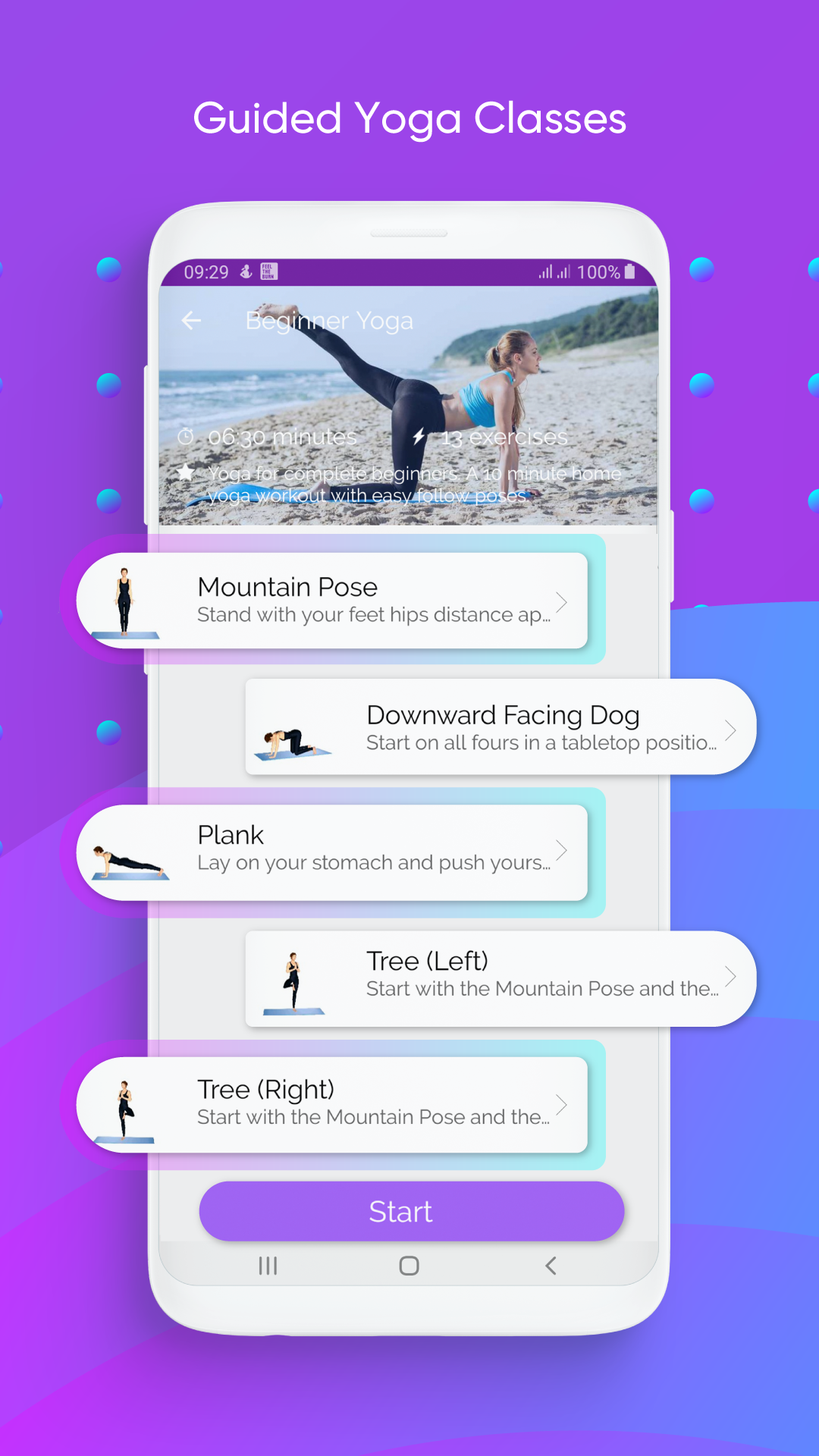 اسکرین شات 7 برنامه Yoga Workout for Beginners