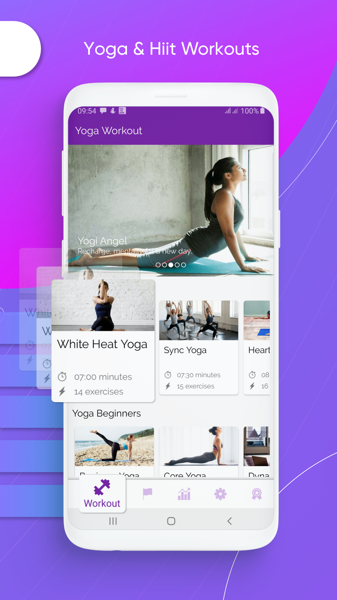اسکرین شات 2 برنامه Yoga Workout for Beginners