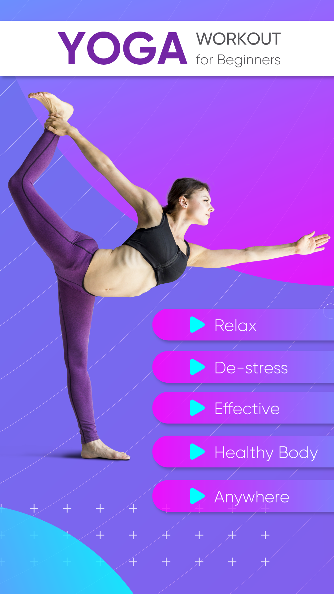 اسکرین شات 1 برنامه Yoga Workout for Beginners