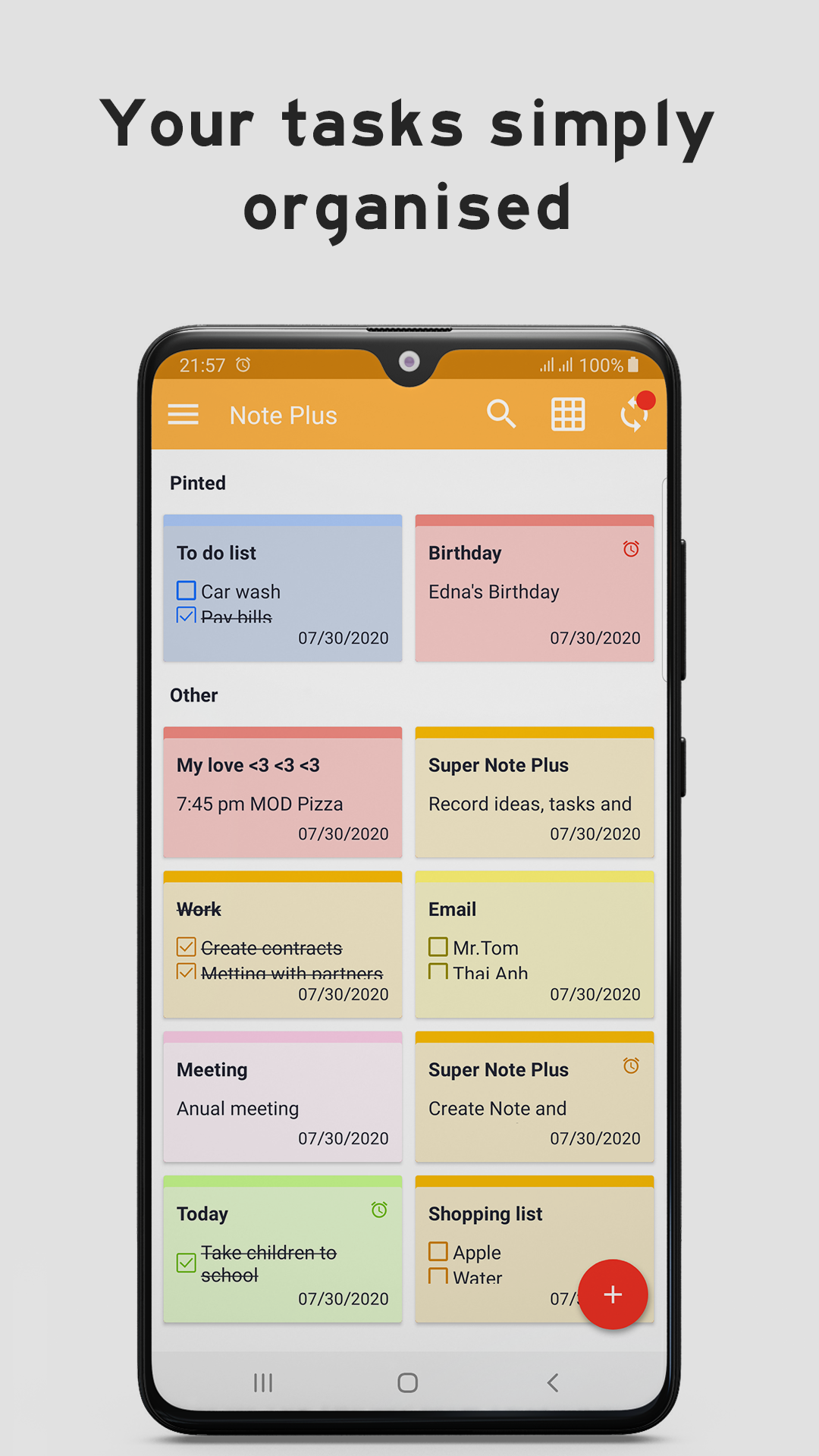 اسکرین شات 1 برنامه Note Plus - Notepad, Checklist