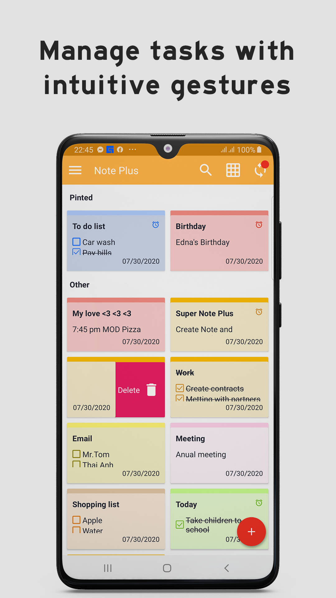 اسکرین شات 8 برنامه Note Plus - Notepad, Checklist