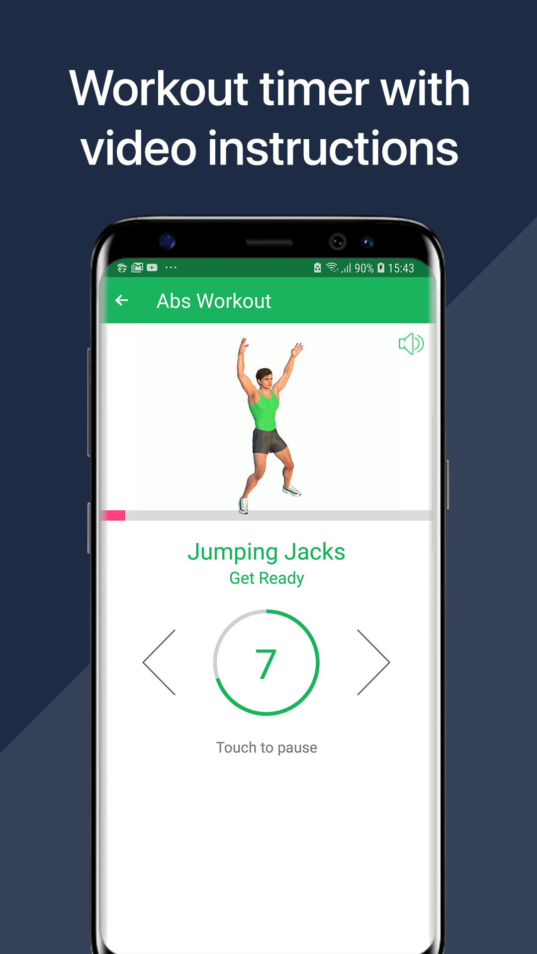 اسکرین شات 3 برنامه 7 Minute Workout - Abs Workout