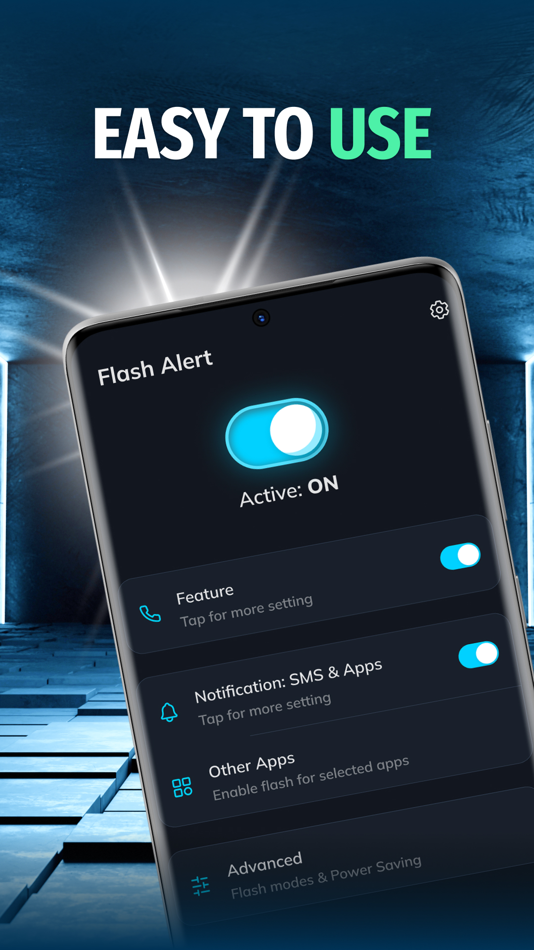 اسکرین شات 4 برنامه Flash Alert, Flashlight