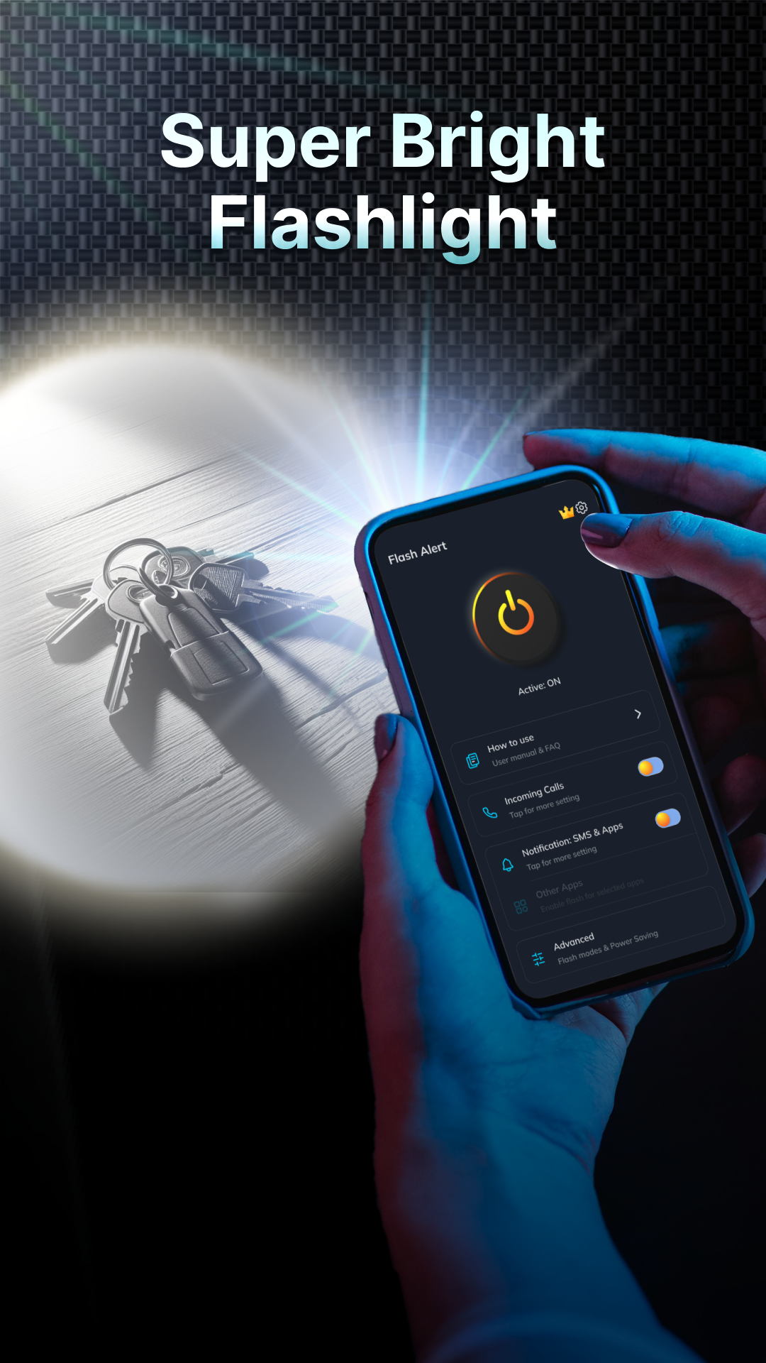 اسکرین شات 3 برنامه Flash Alerts: Flashing Lights