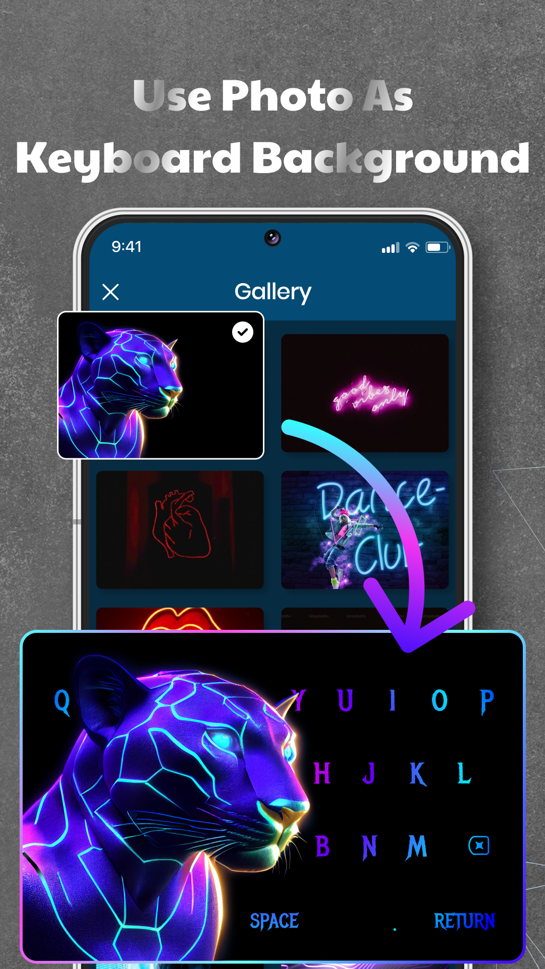 اسکرین شات 8 برنامه LED Keyboard: Colorful Backlit