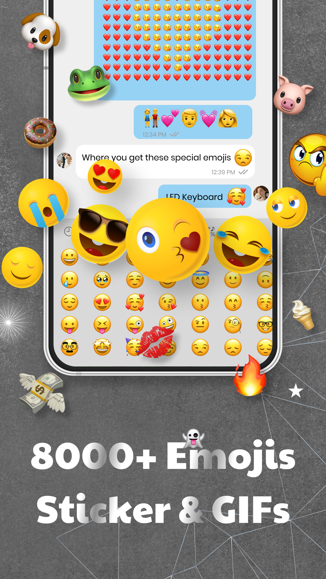 اسکرین شات 3 برنامه LED Keyboard: Colorful Backlit