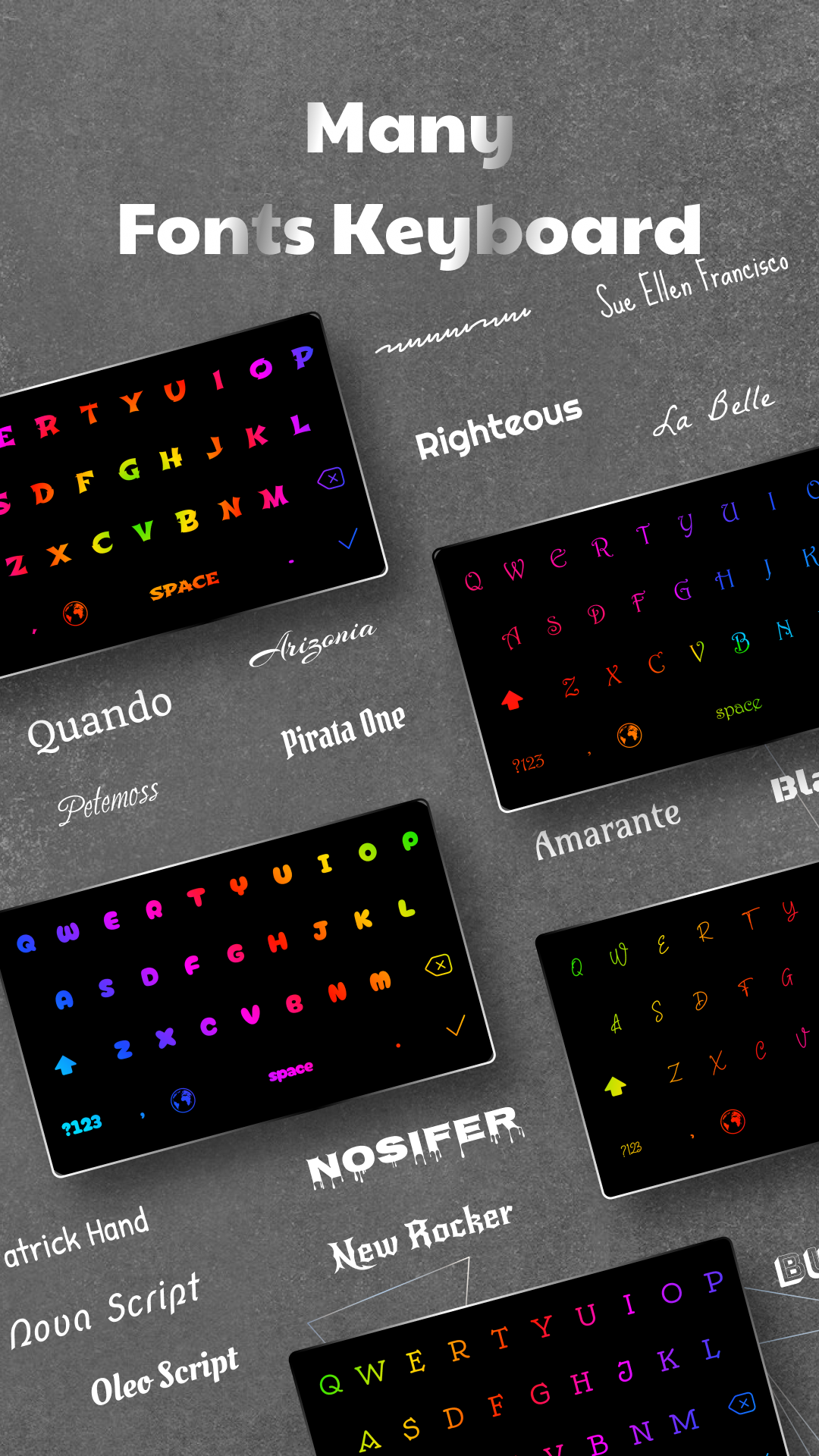اسکرین شات 6 برنامه LED Keyboard: Colorful Backlit