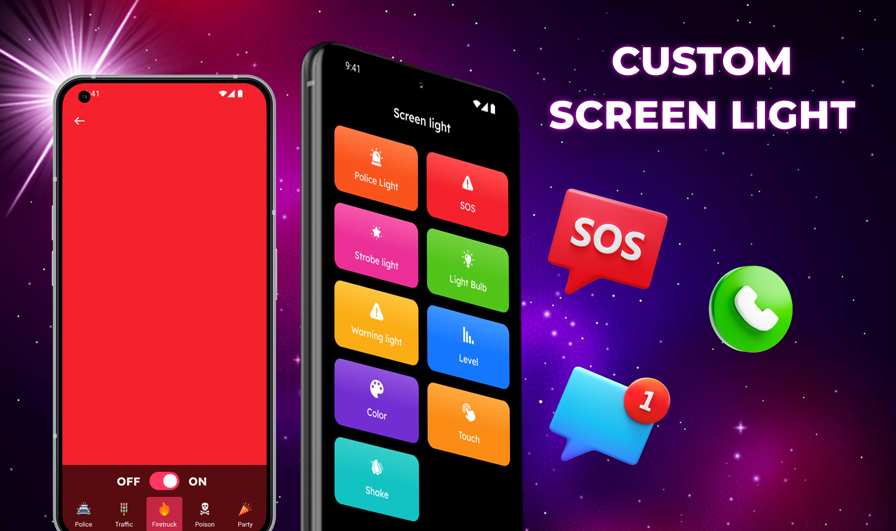 اسکرین شات 3 برنامه Flashlight LED & Flash Alert