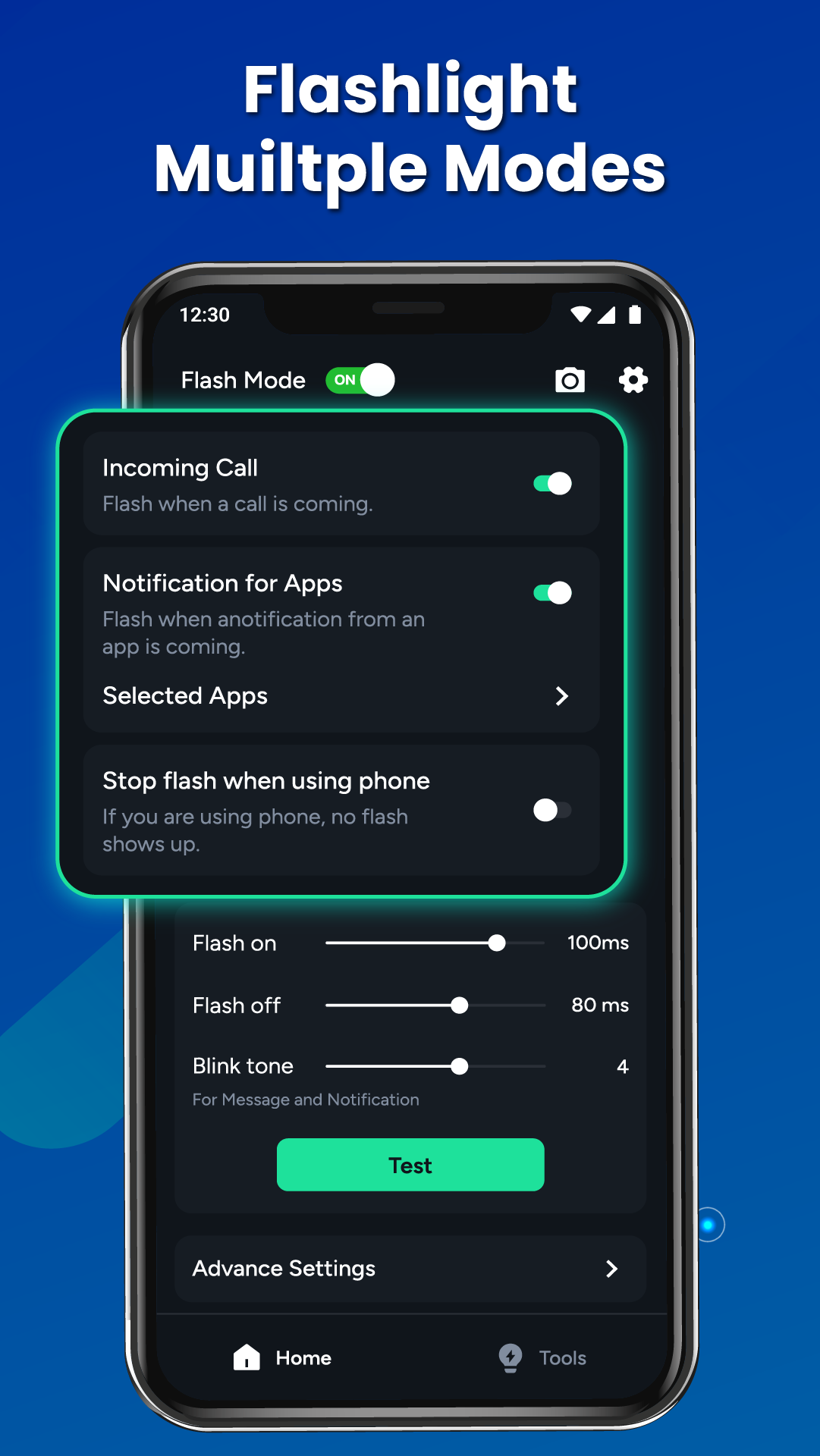 اسکرین شات 2 برنامه Call Flashlight: Flash Alert