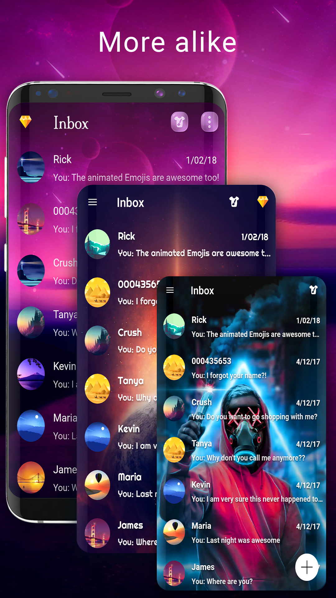 اسکرین شات 3 برنامه Wallpaper SMS theme