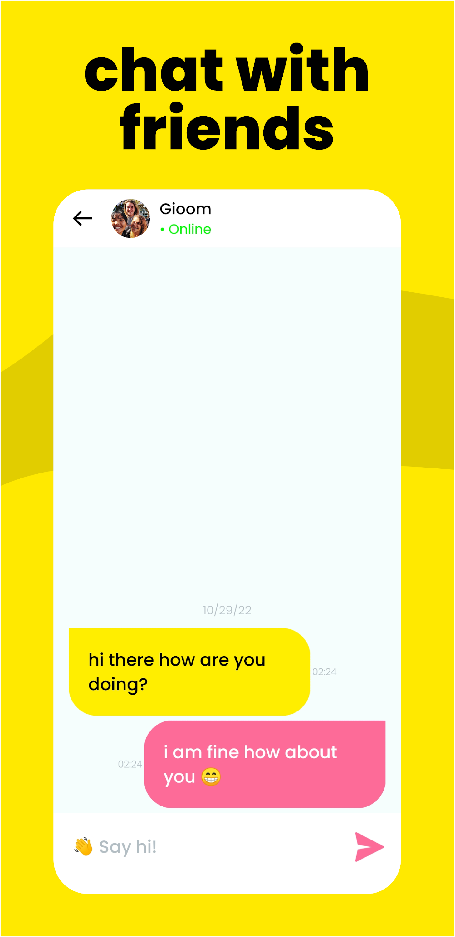 اسکرین شات 2 برنامه hmu chat:make friends and chat
