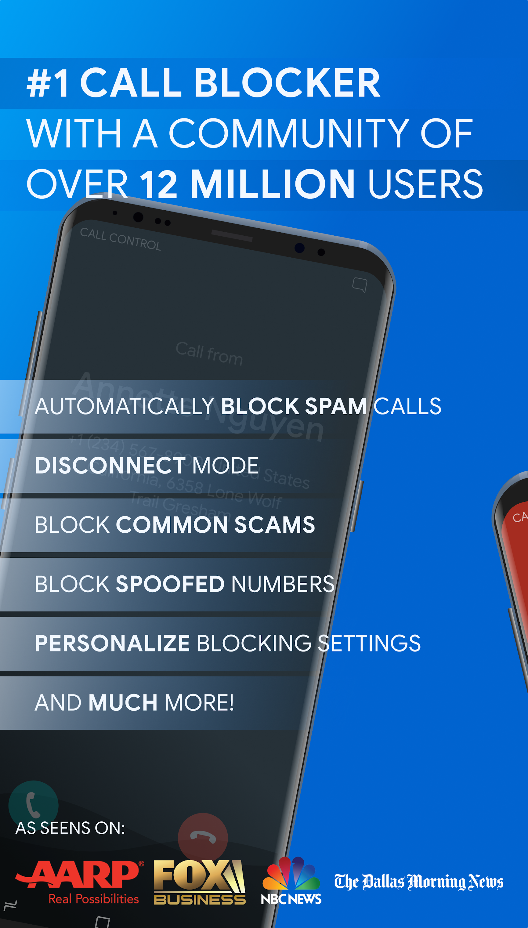 اسکرین شات 1 برنامه Call Control. Call Blocker