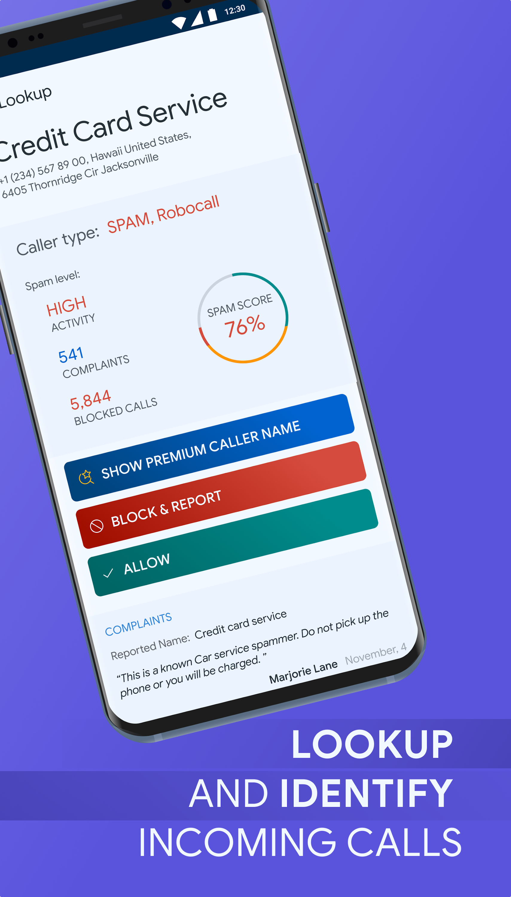 اسکرین شات 5 برنامه Call Control. Call Blocker