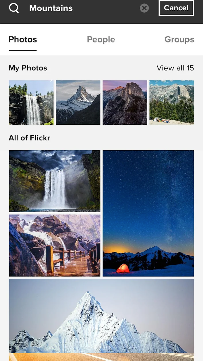 اسکرین شات 2 برنامه Flickr
