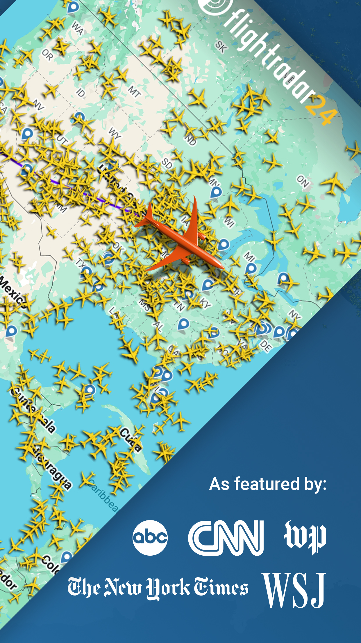 اسکرین شات 2 برنامه Flightradar24 Flight Tracker