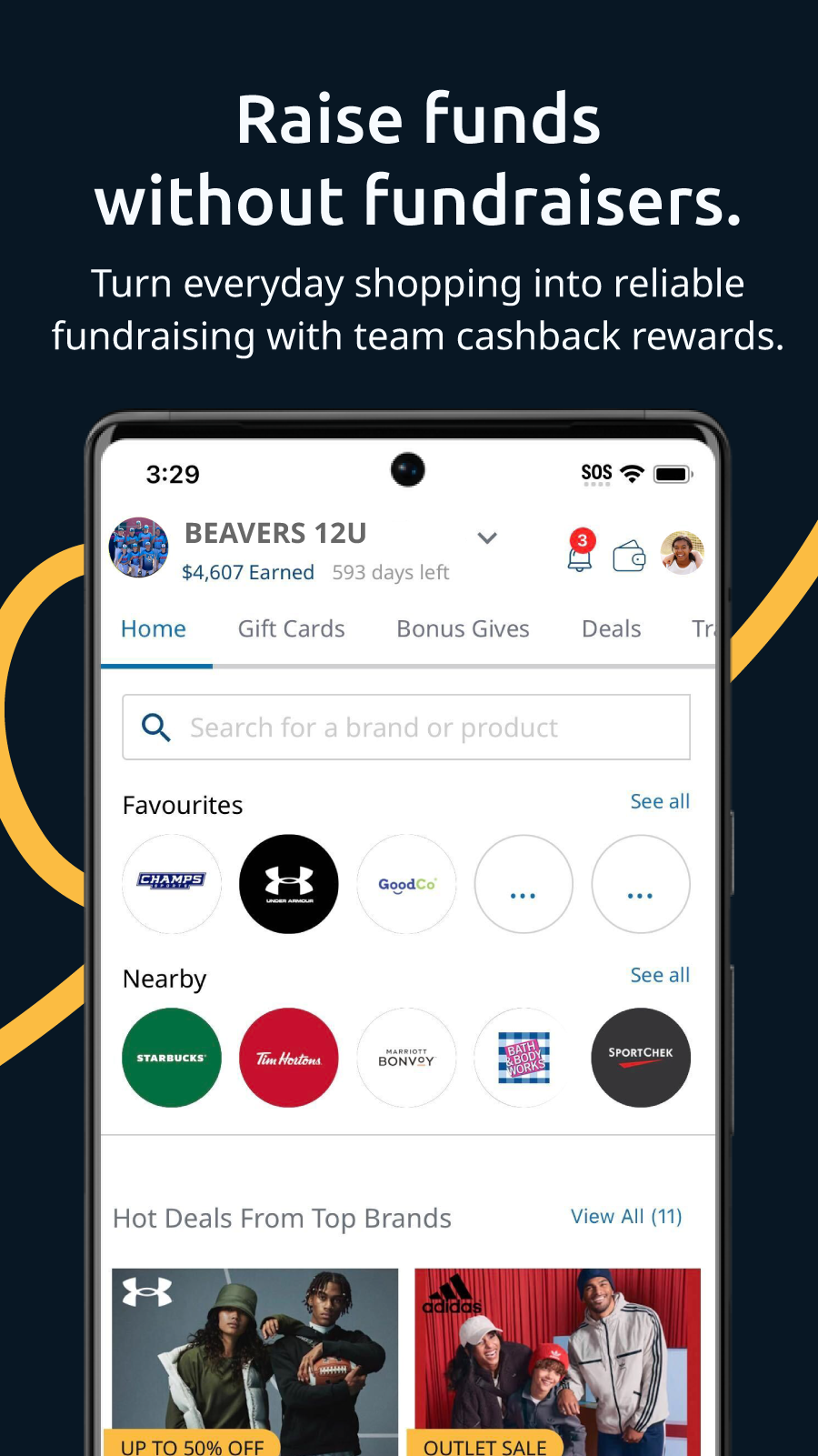 اسکرین شات 1 برنامه FlipGive Shop - Funding Sports
