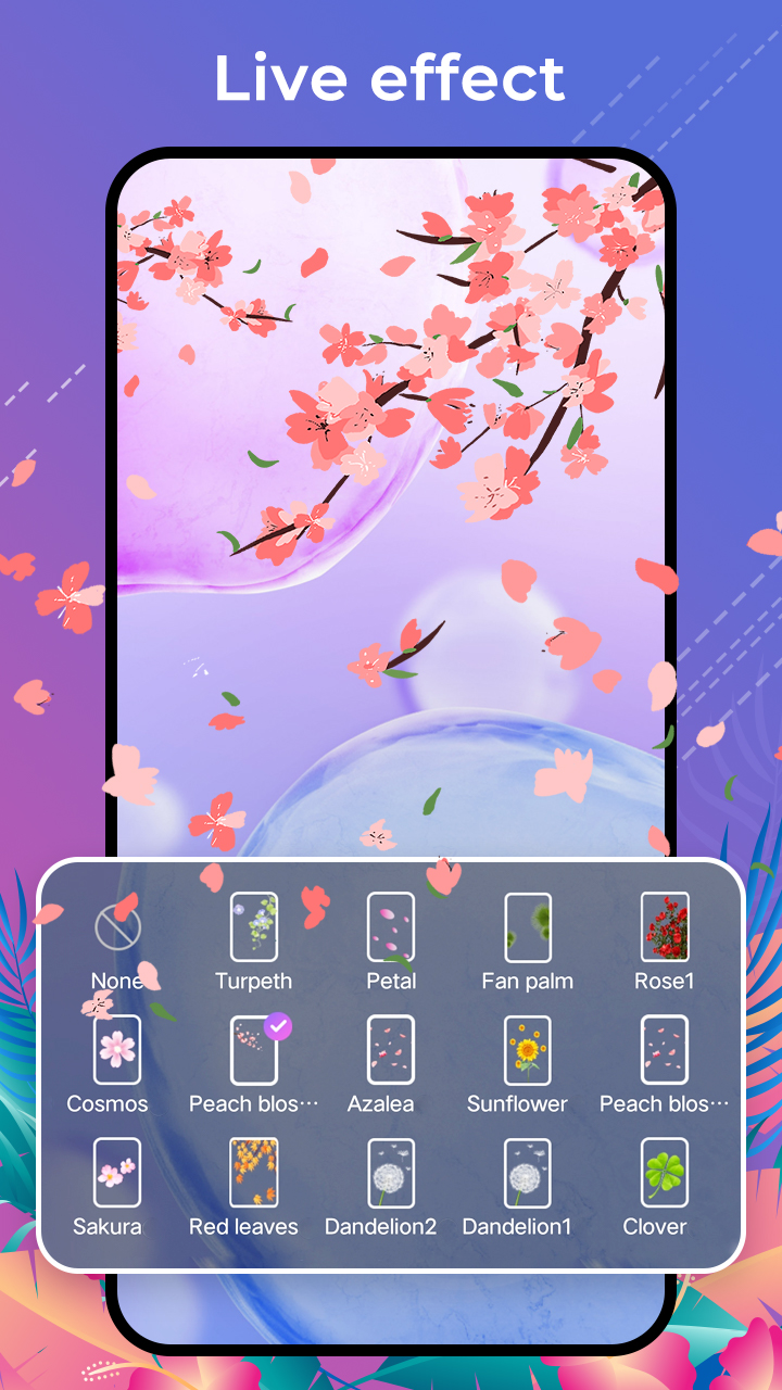 اسکرین شات 3 برنامه Flower Launcher, beauty themes