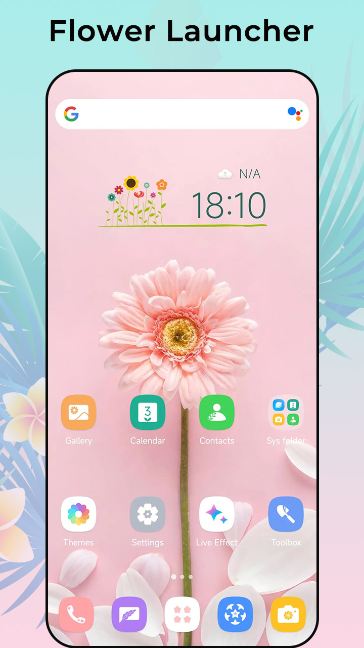 اسکرین شات 1 برنامه Flower Launcher, beauty themes