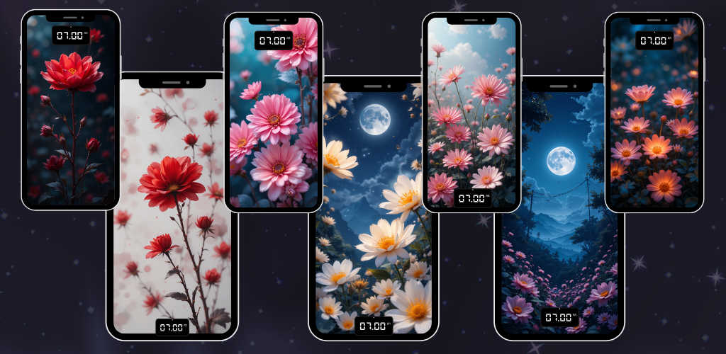اسکرین شات 4 برنامه Flowers Wallpapers HD