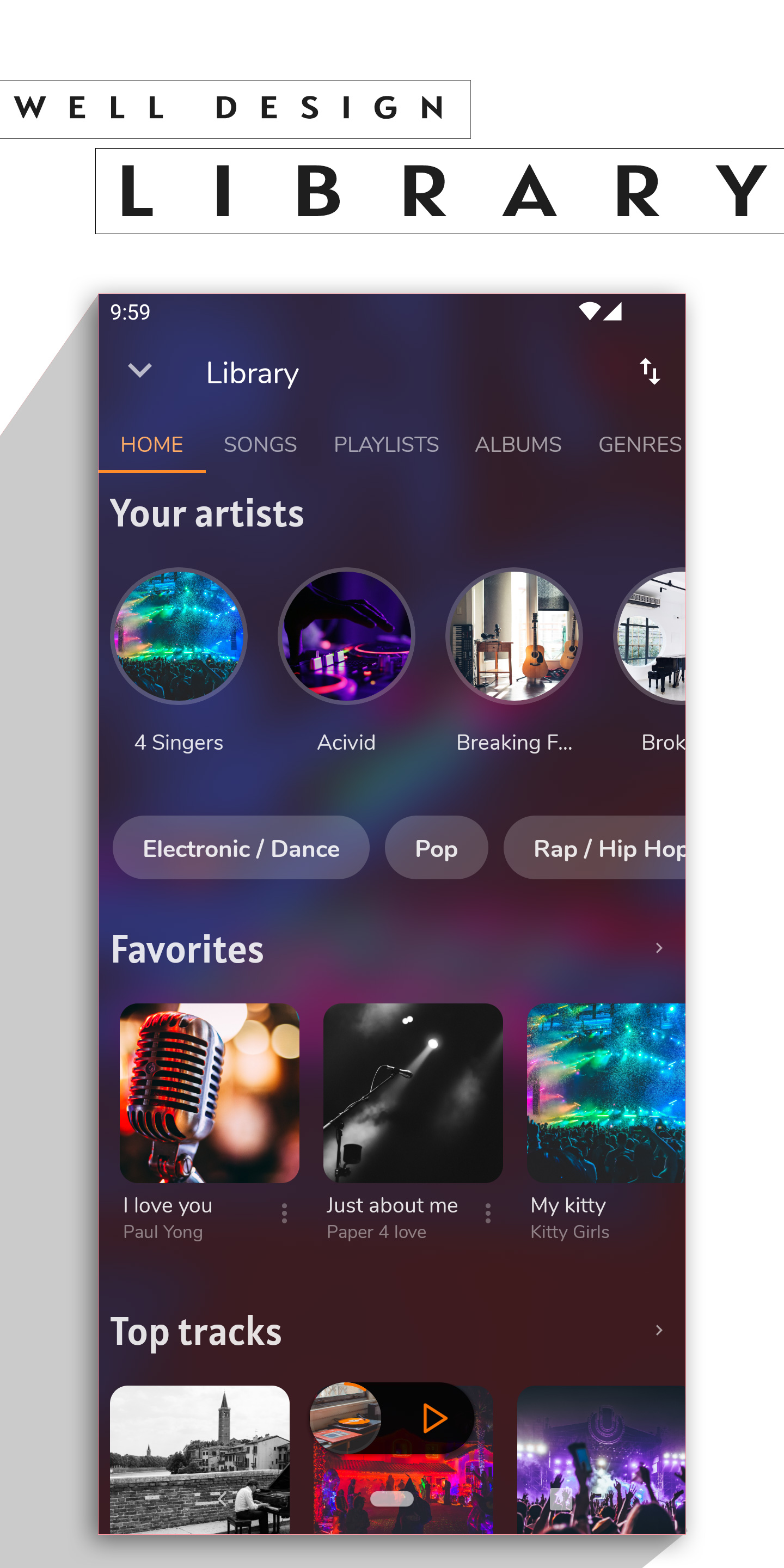 اسکرین شات 4 برنامه Flowie: Music Player