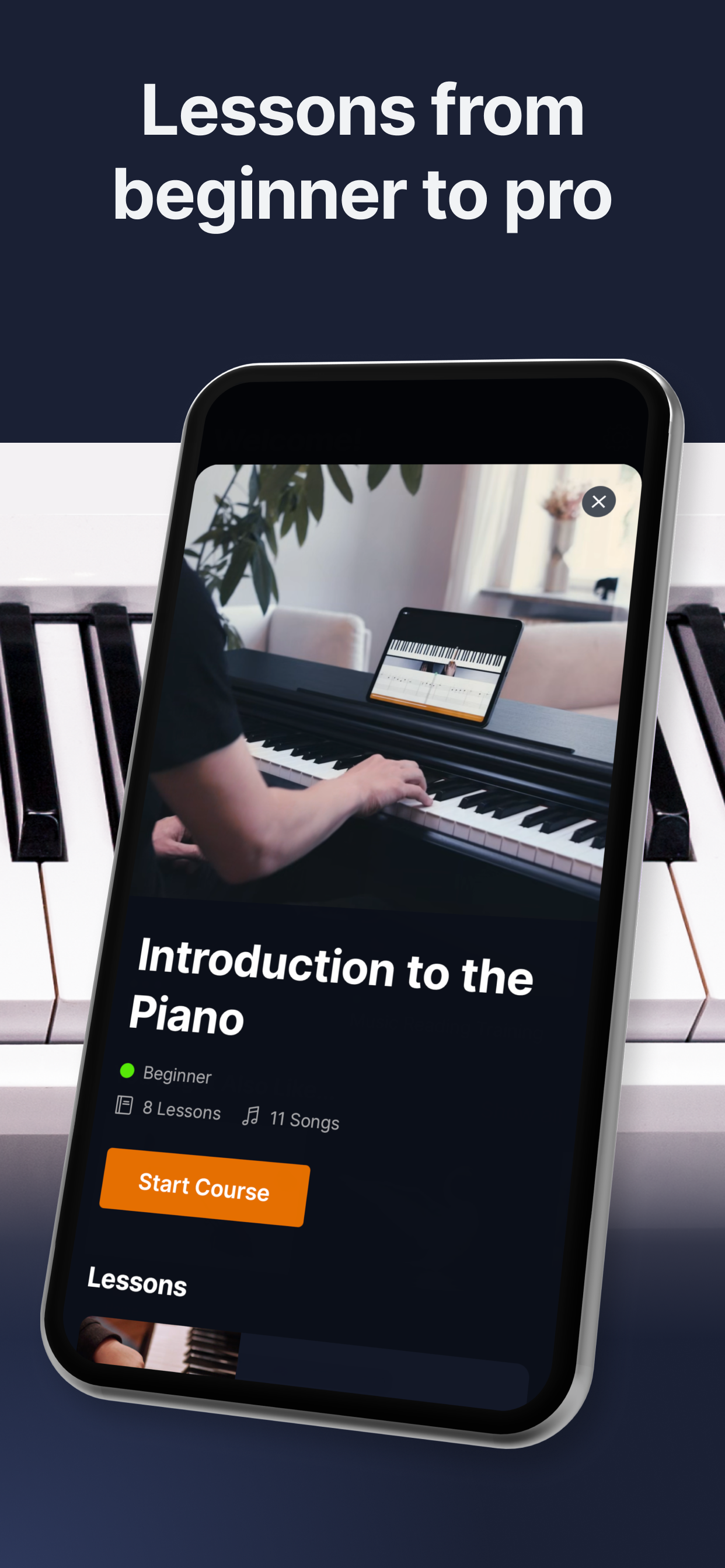 اسکرین شات 3 برنامه flowkey: Learn piano